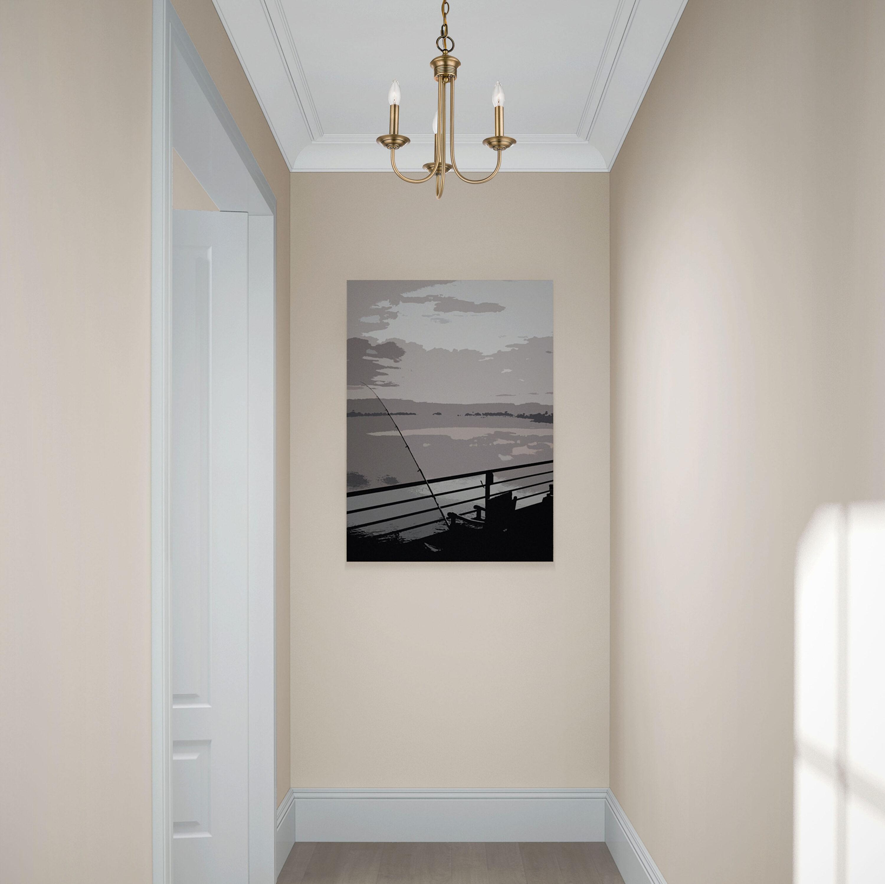 Livex Lighting Estate 3 - Light Chandelier in  Antique Brass