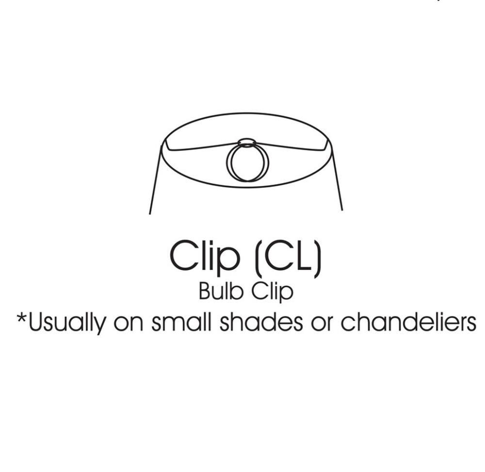 Cloth & Wire  Slant Bell Softback Lampshade with Bulb Clip, White