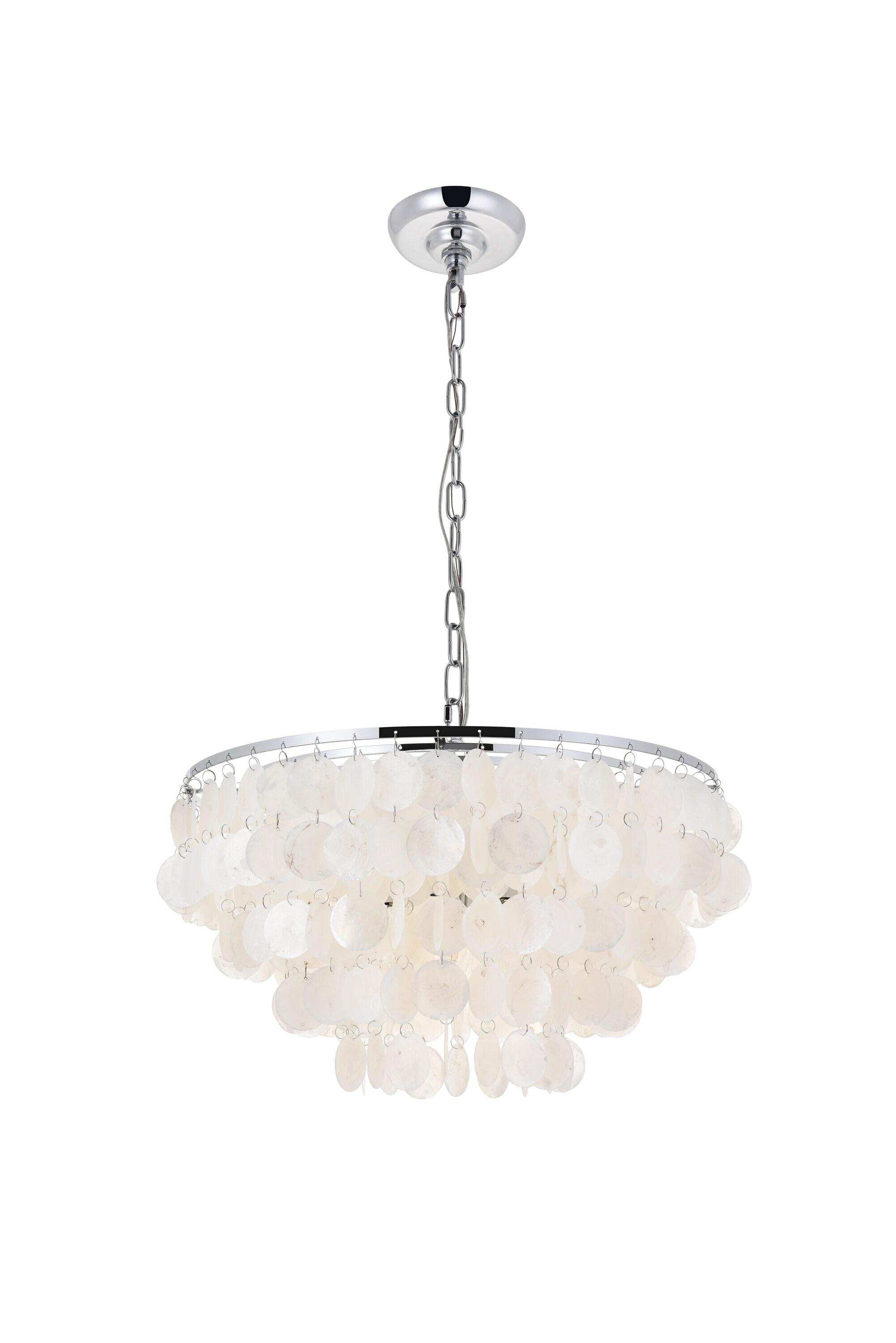 Elegant Lighting Selene 4 light Chrome Pendant