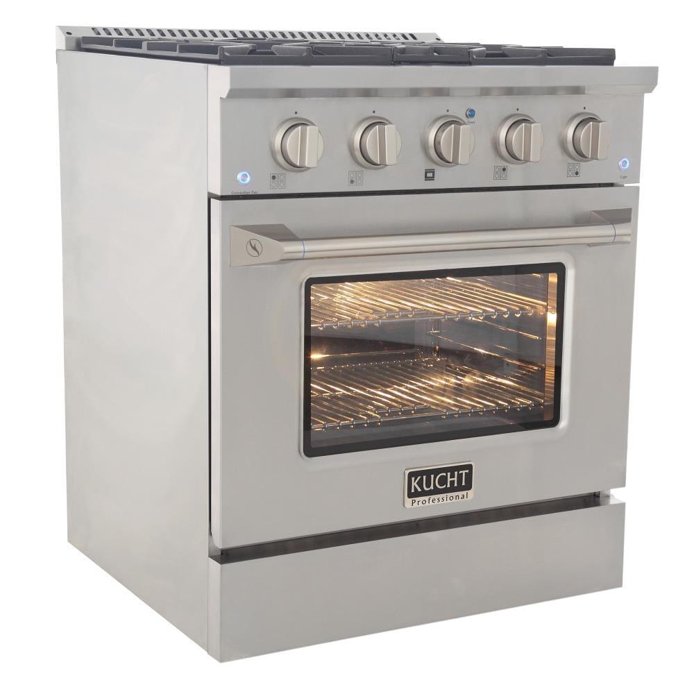 30-Inch Stainless Steel Dual-Fuel Convection Gas Range