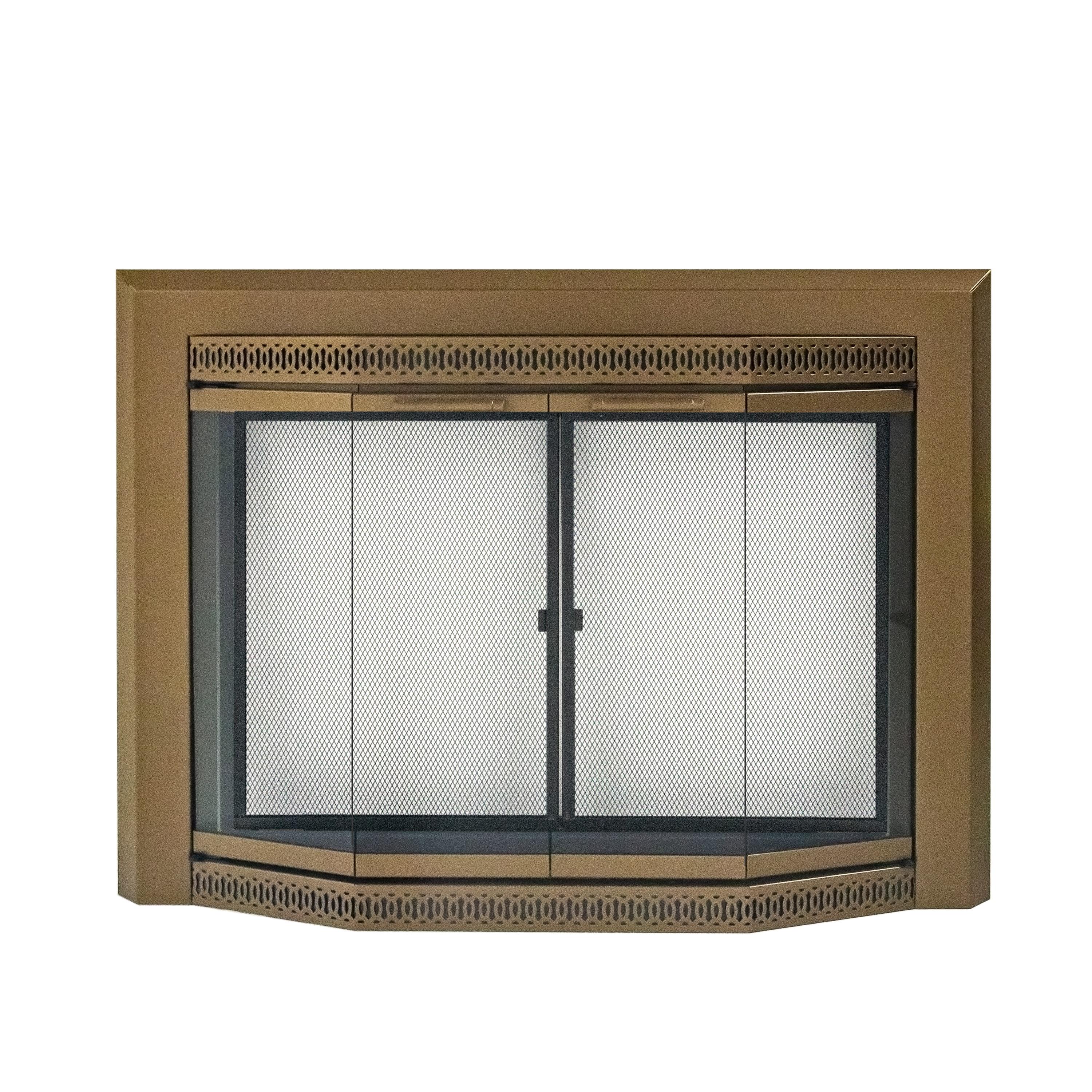 Gavin Small Heritage Brass Fireplace Glass Doors
