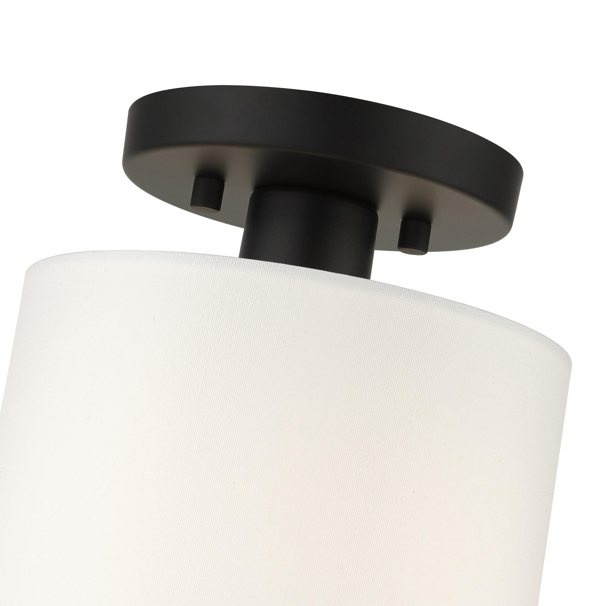 Livex Lighting Meridian 1 - Light Semi-Flush Mount in  Black