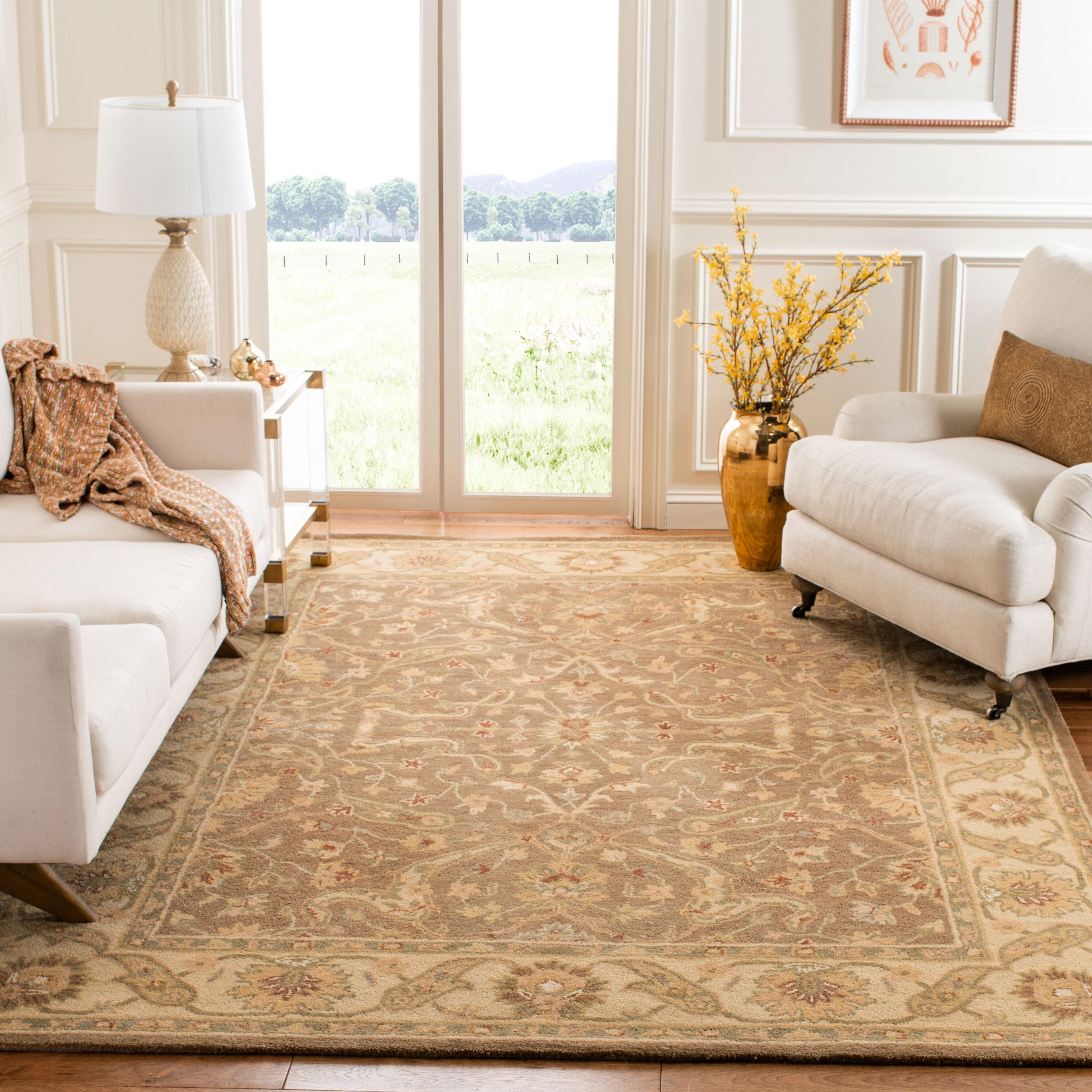 Antiquity AT311 Hand Tufted Area Rug - Brown/Gold - 5'x8' - Safavieh.