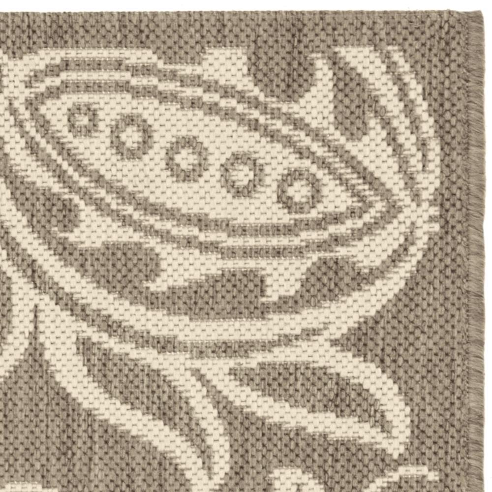 Courtyard CY2961 Power Loomed Indoor and Outdoor Area Rug - Brown/Natural - 9'x12' - Safavieh