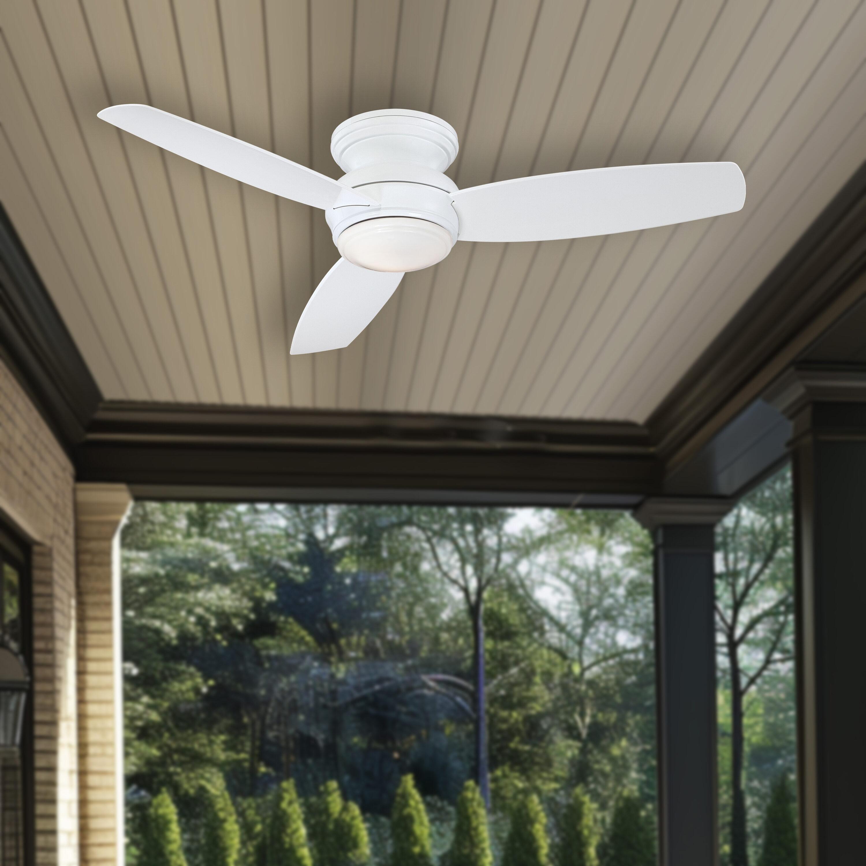 Minka Aire 52" Concept 3 - Blade Outdoor LED Propeller Ceiling Fan with Wall Control and Light Kit Included