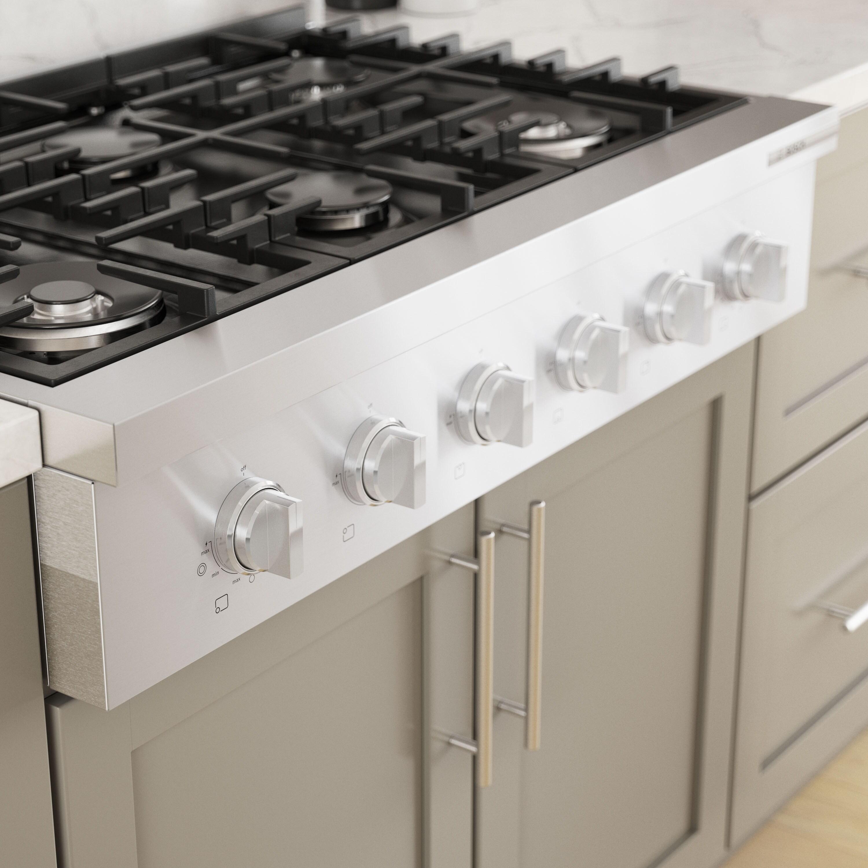 Bosch Rgm86uc 36" Wide 6 Burner Gas Rangetop - Stainless Steel