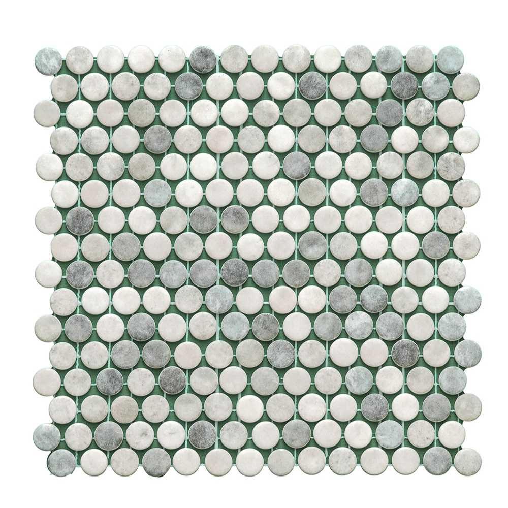 Eterna Penny 12"x12" Recycled Glass Mosaic Tile