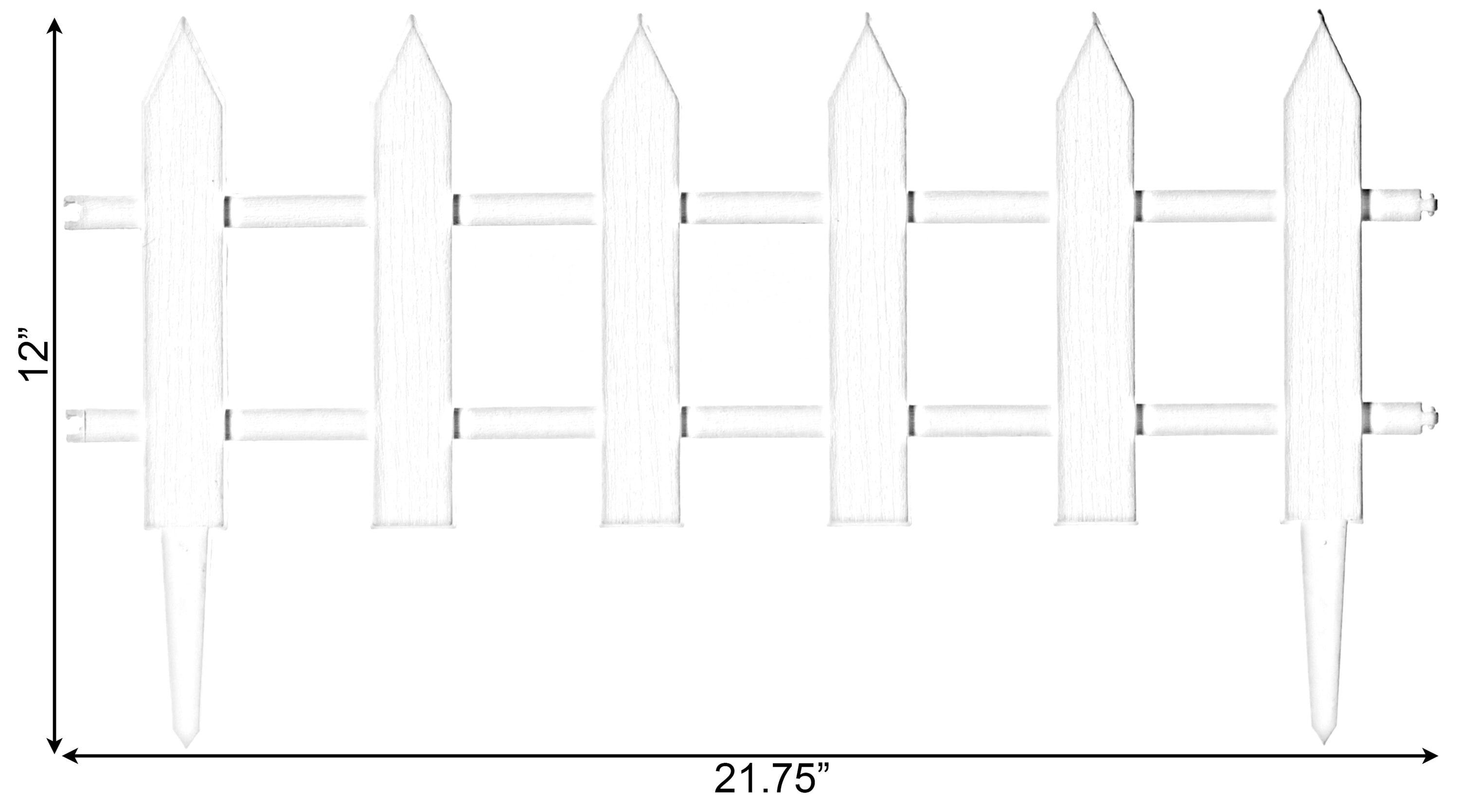 12'' H x 21.75'' W Yes Vinyl Fencing