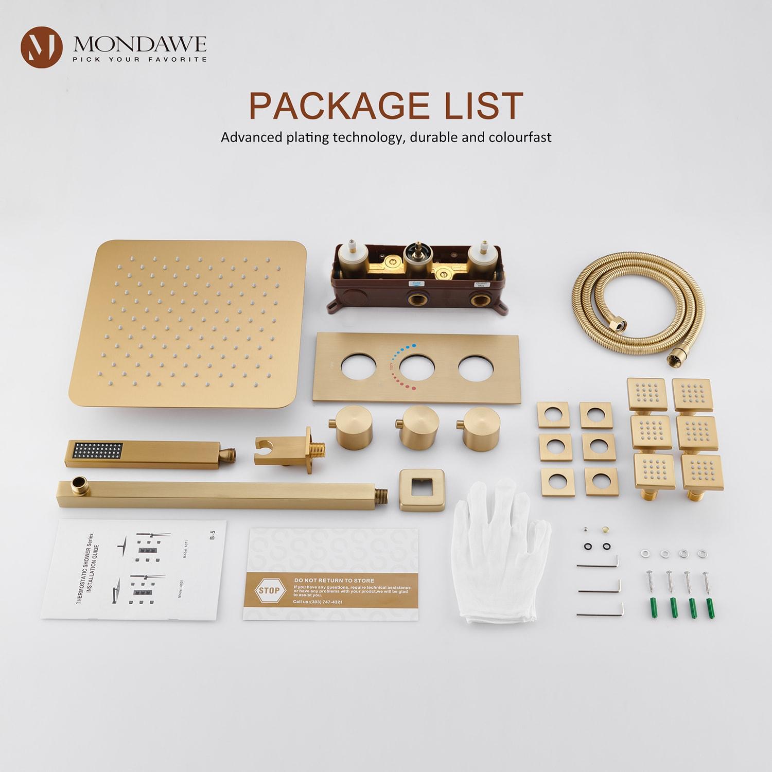 Herathena Complete Shower System with Rough in-Valve