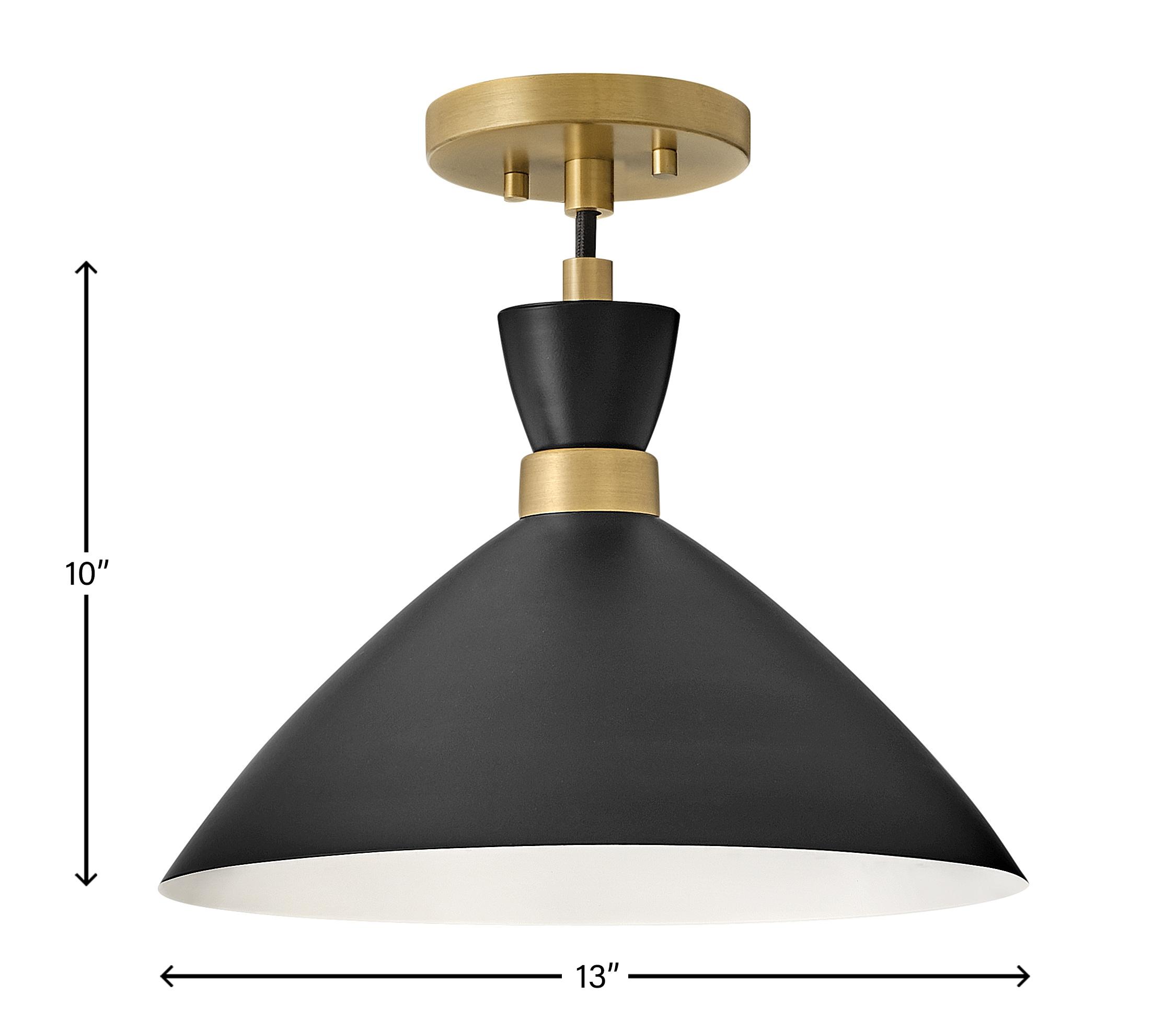 Lark Simon 1 - Light Pendant in  Black/Heritage Brass