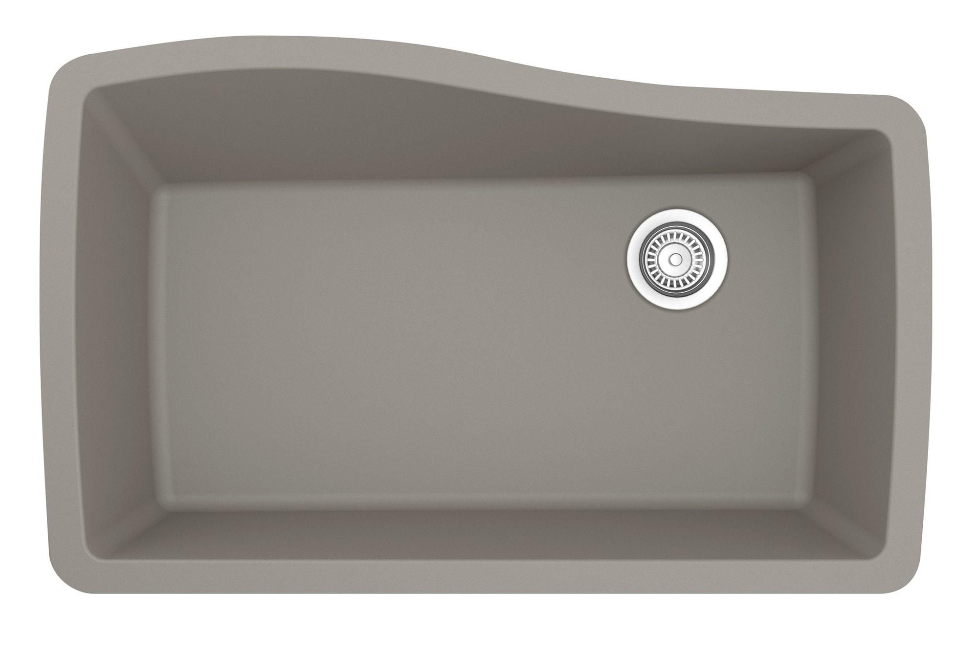 Karran Karran Quartz Composite 33-1/2'' X 21'' Single Bowl Undermount Kitchen Sink Kit QU-722-BR-PK1