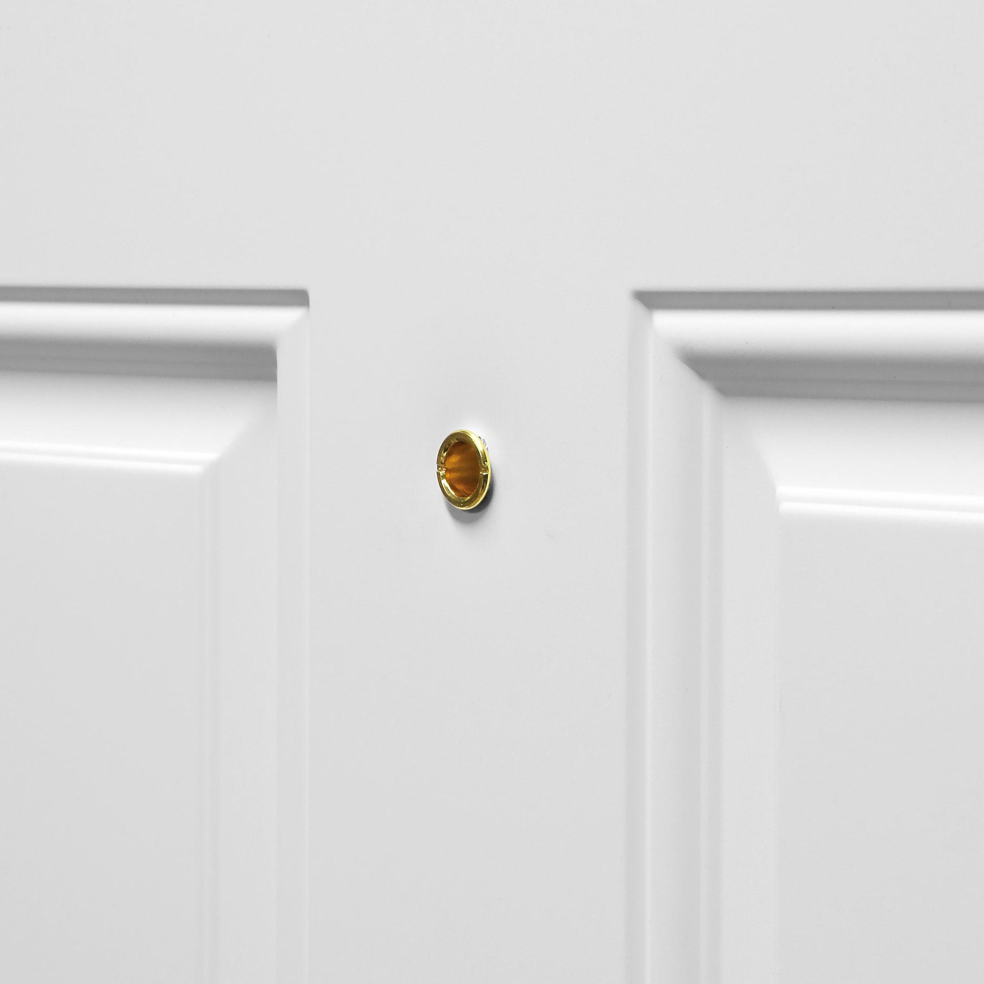 Door Knocker and Viewer, 1/2 in. Bore, 160-Degree View Angle, Antique Brass