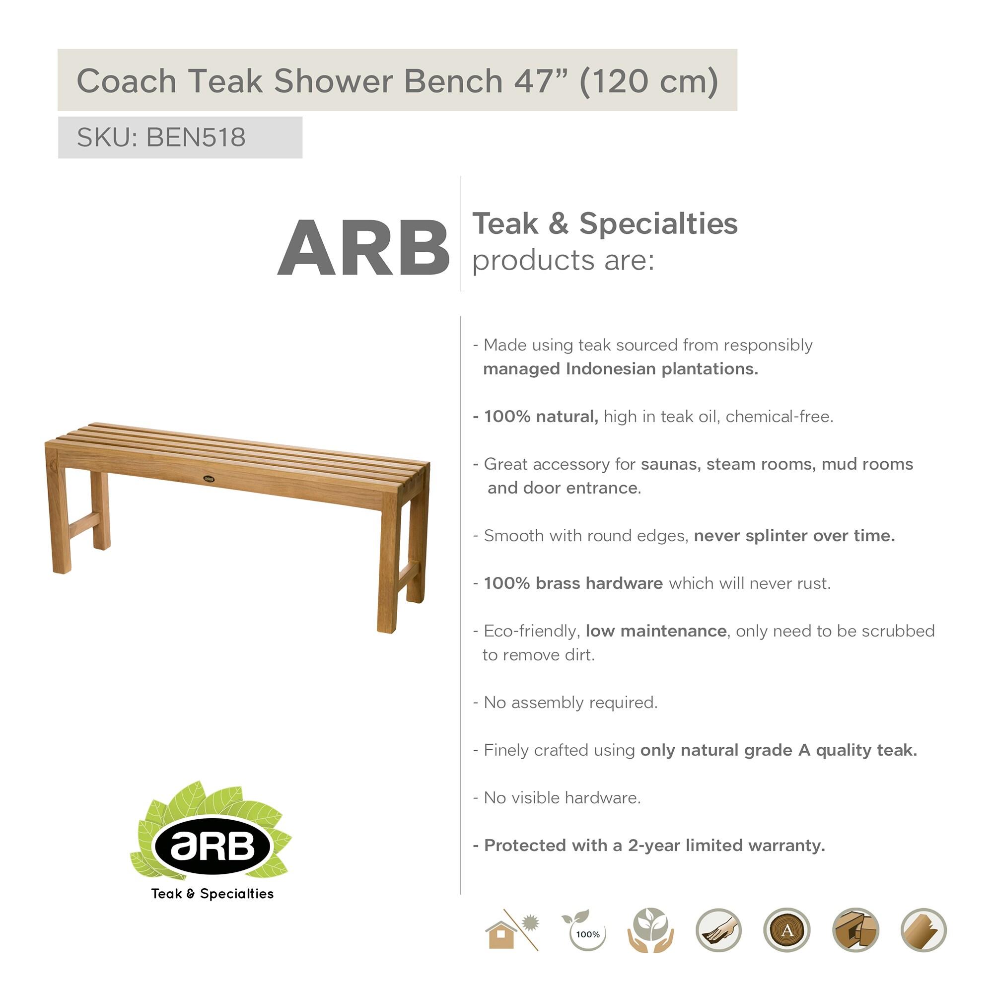 Teak Shower Bench