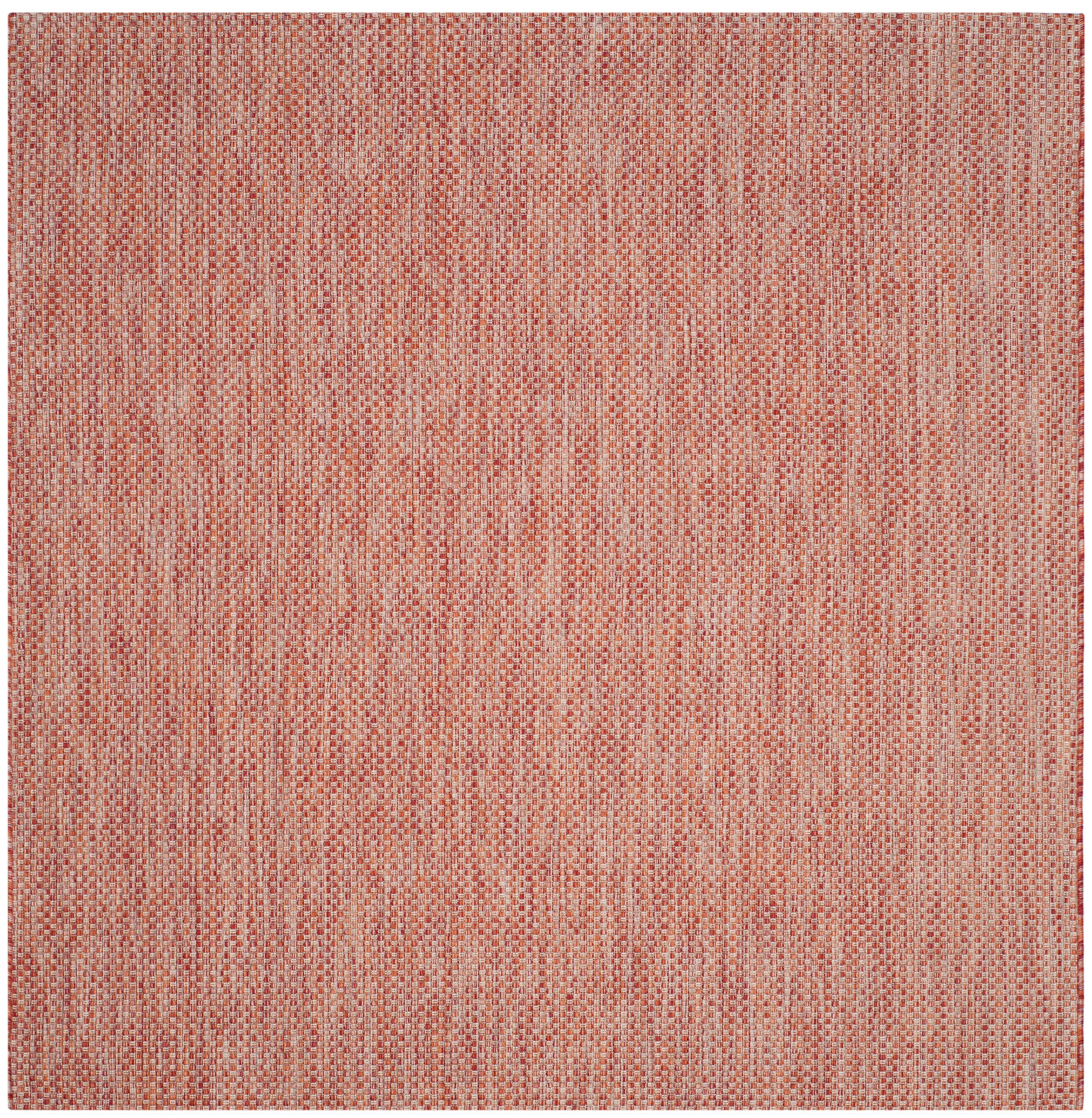 Courtyard CY8521 Power Loomed Indoor/Outdoor Area Rug - Red/Beige - 4'x4' - Safavieh.