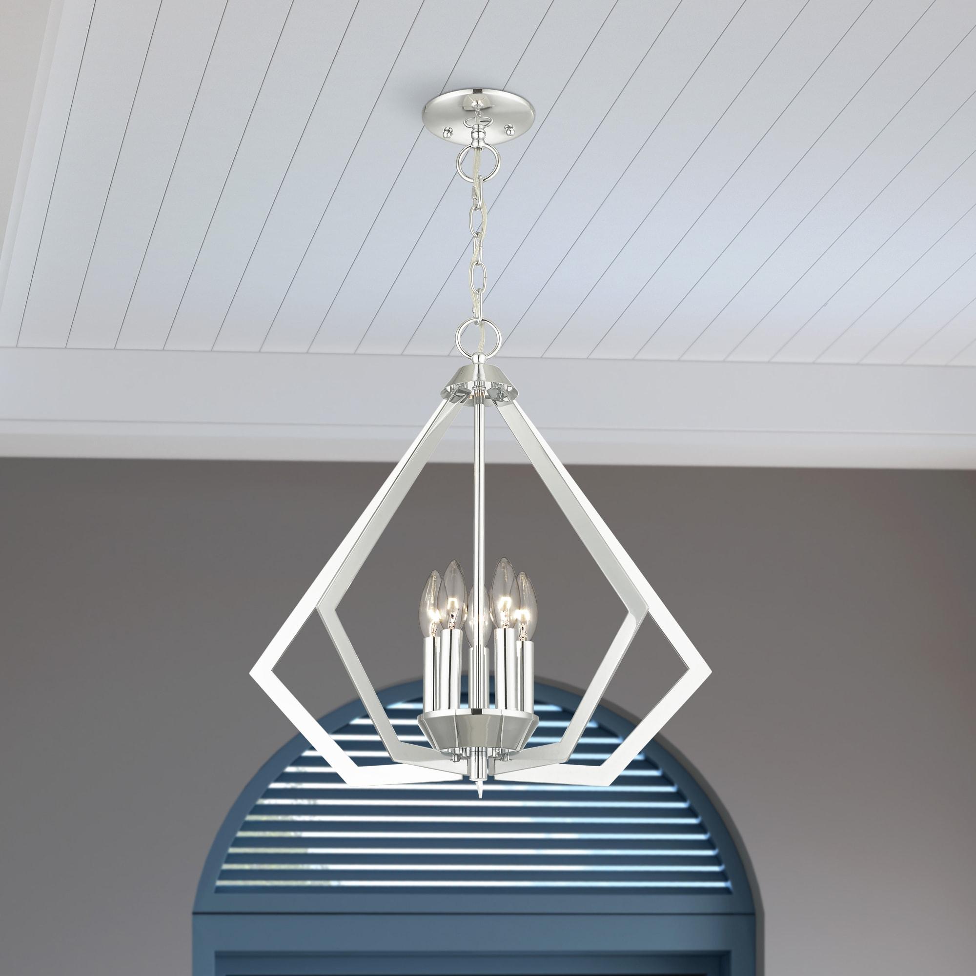 Livex Lighting Prism 5 - Light Chandelier in  Polished Chrome