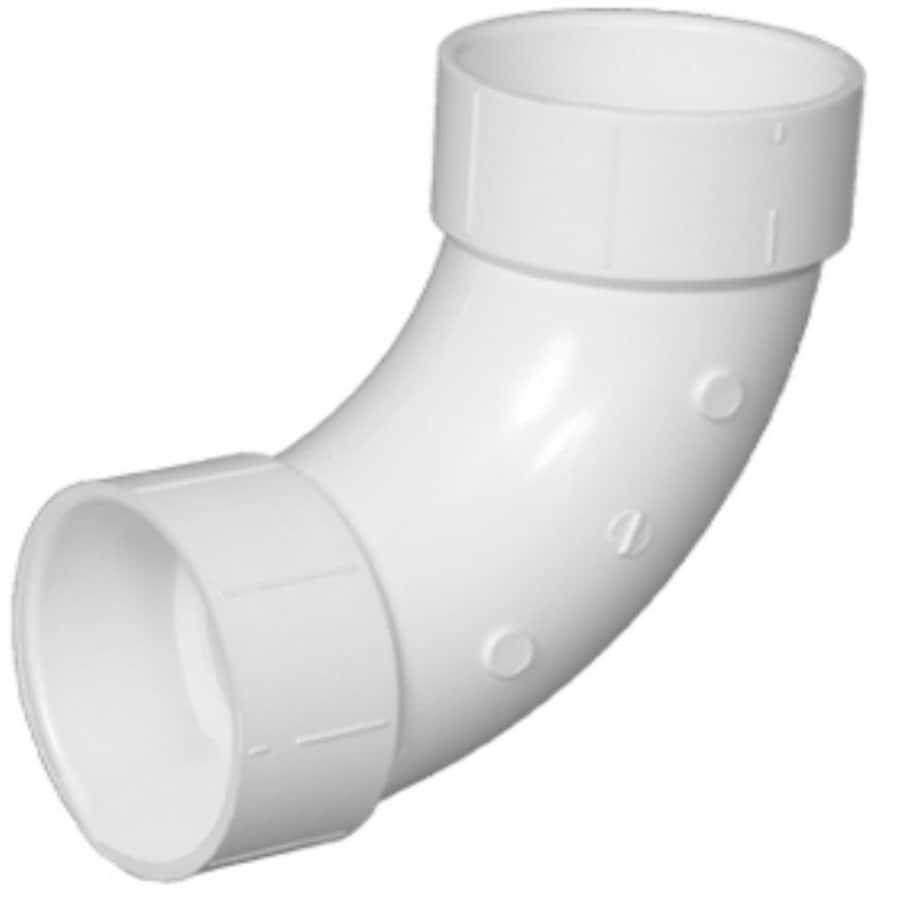 Plastic Pipe Fitting, DWV  Long Sweep Elbow, 90 Degree, PVC, 3-In.