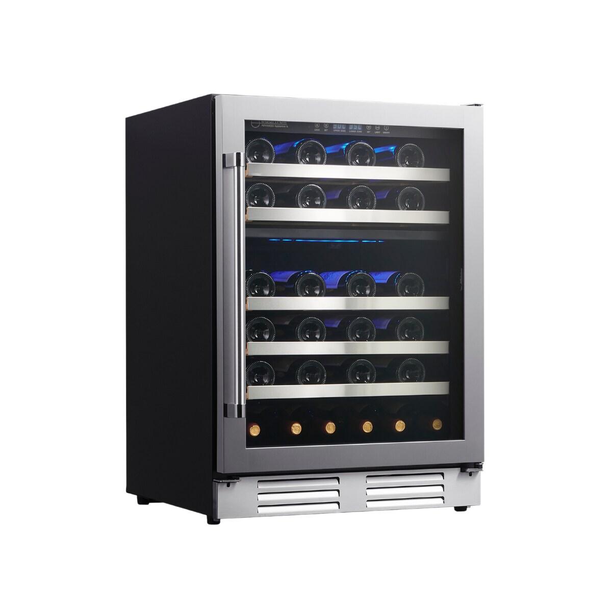 Equator Advanced Appliances Dual Zone 52-Bottle Free Standing/Built-in Wine Cooler Stainless 110V