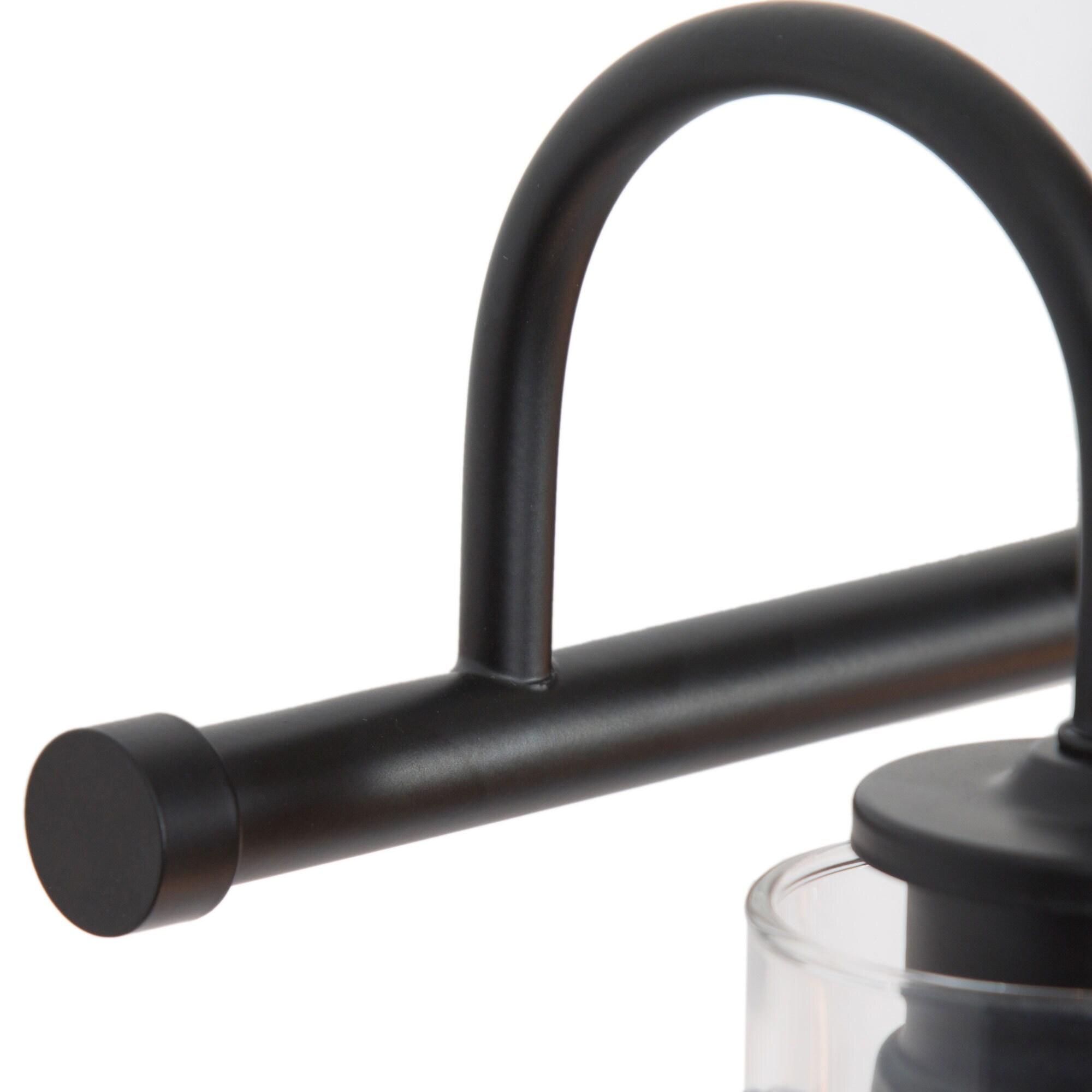 LNC Charm 22-in 3 -Light Matte Black Farmhouse Vanity light bar