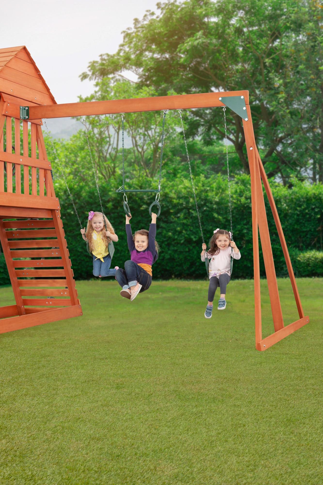 Creative Cedar Designs Chalet Complete Wooden Swing Set