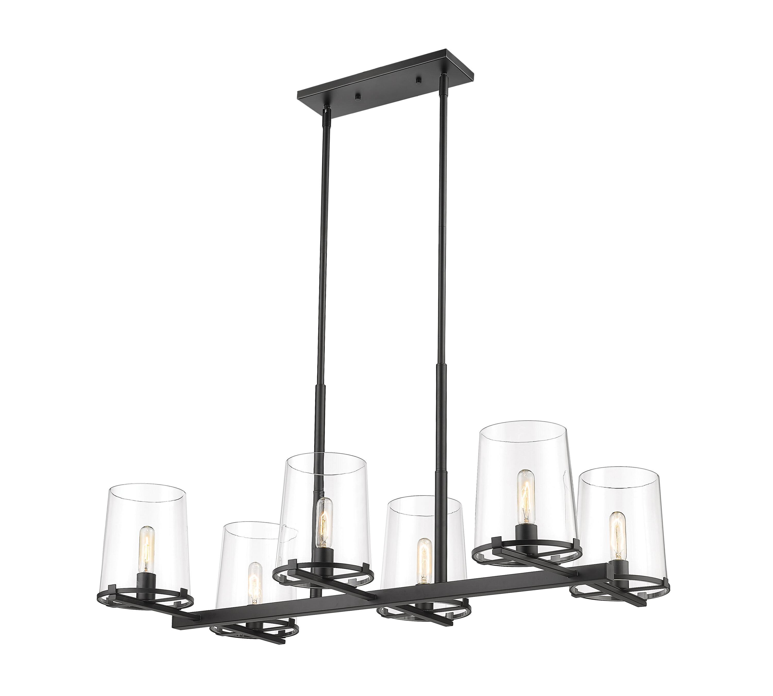 Z-Lite Callista 6 - Light Chandelier in  Matte Black