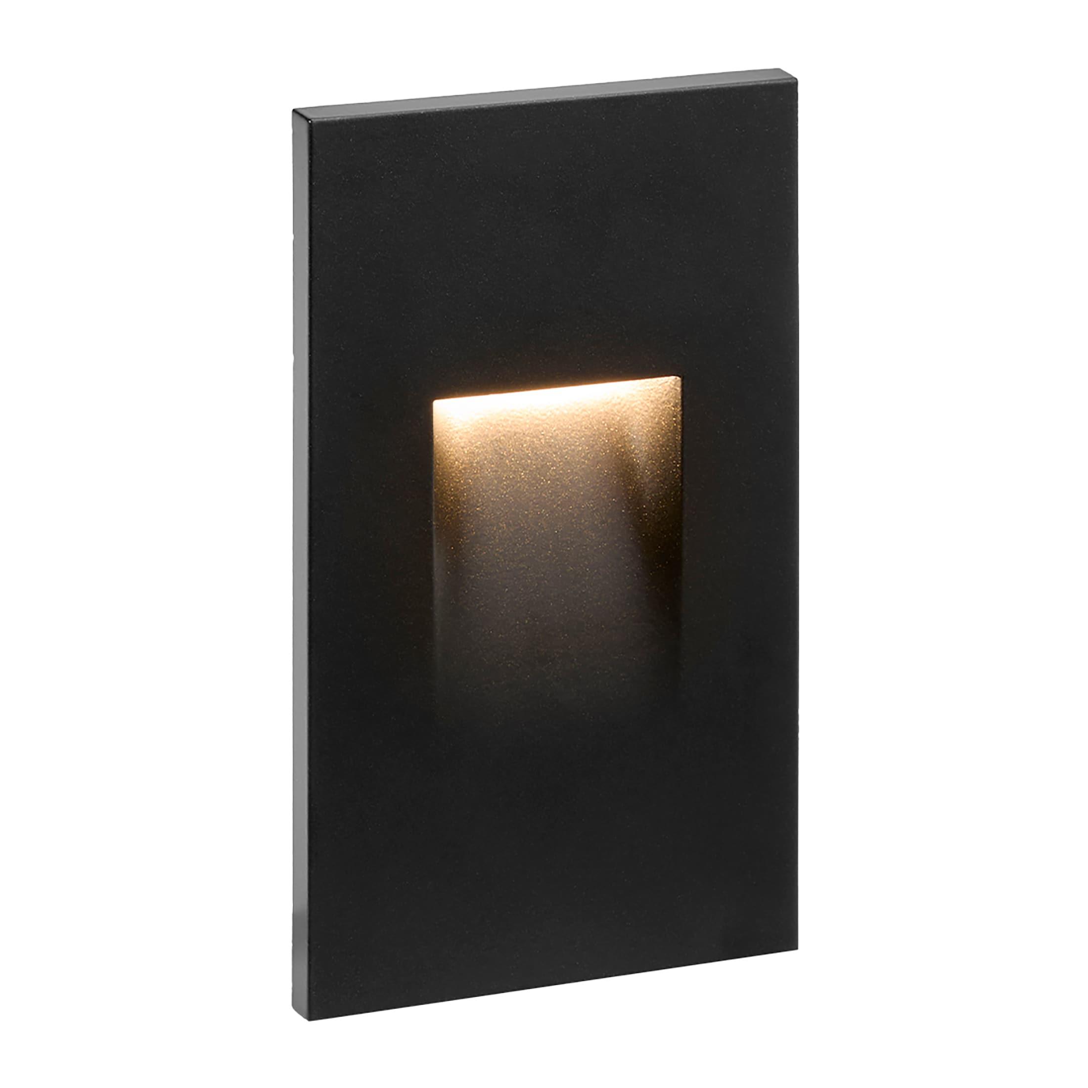 Vertical LED Step Light, Indoor/Outdoor Stair Light, 3 CCT Color Selectable 3000K/4000K/5000K, Black (2-Pack)