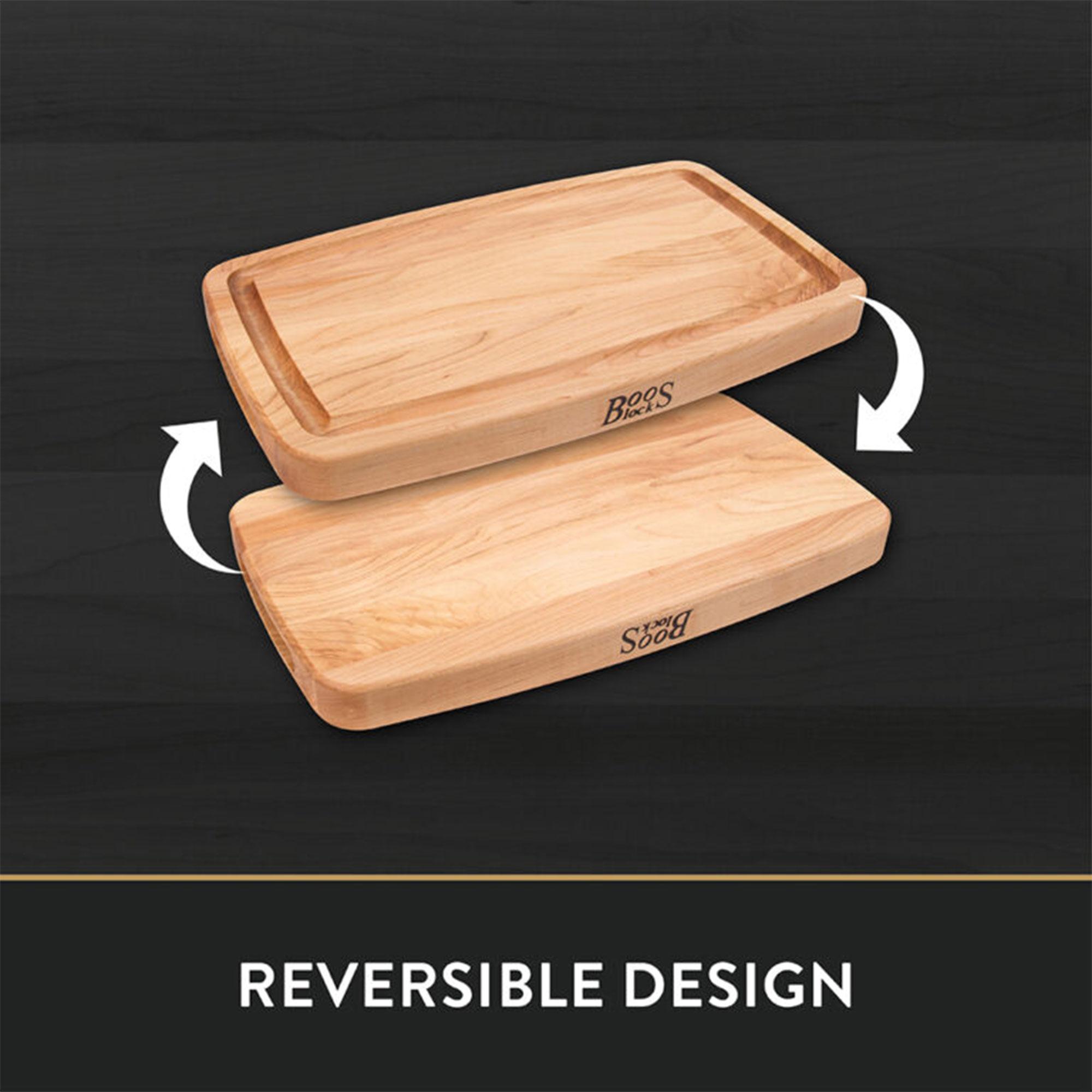 John Boos Chef's 1.5" Edge Grain Reversible Maple Wood Cutting Board with Groove