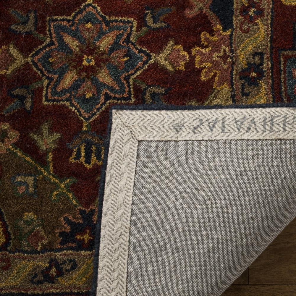 Heritage HG926 Hand Tufted Area Rug - Red/Multi - 6'x6' - Safavieh.