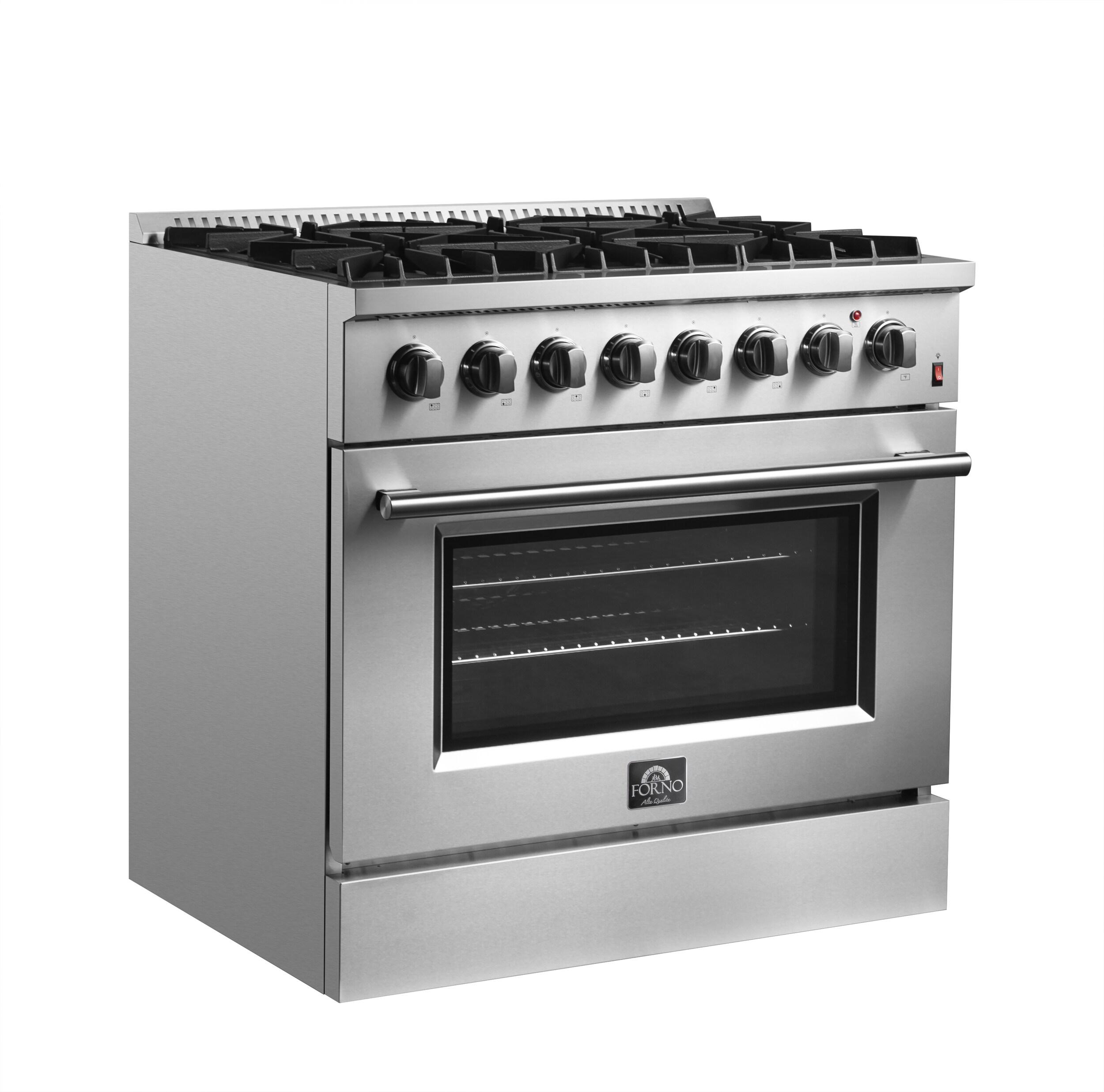 Marco 36-Inch Dual Fuel Range Stainless Steel, 6 Burners, 5.36 cu.ft. True Conve