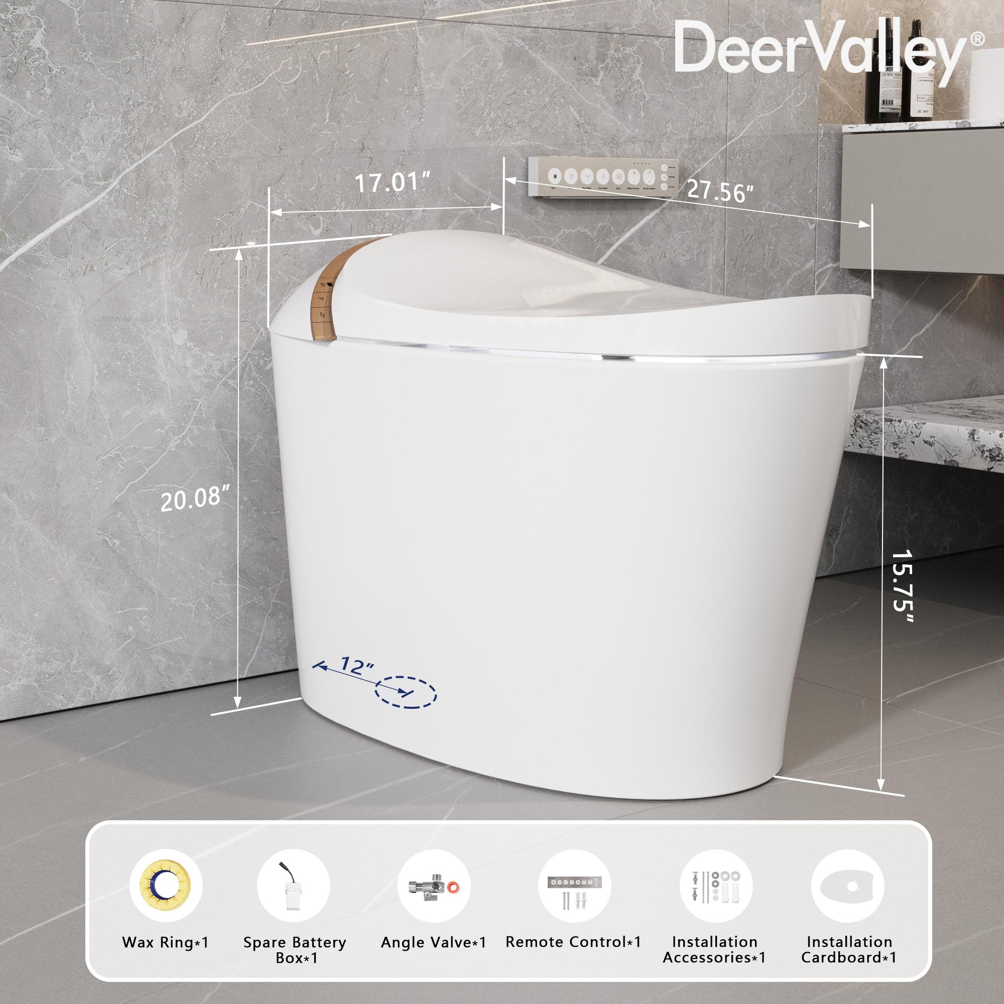 Smart Bidet Elongated Toilet, Foot Kick Flush, Heated Seat, Instant Warm Water Wash, Advanced