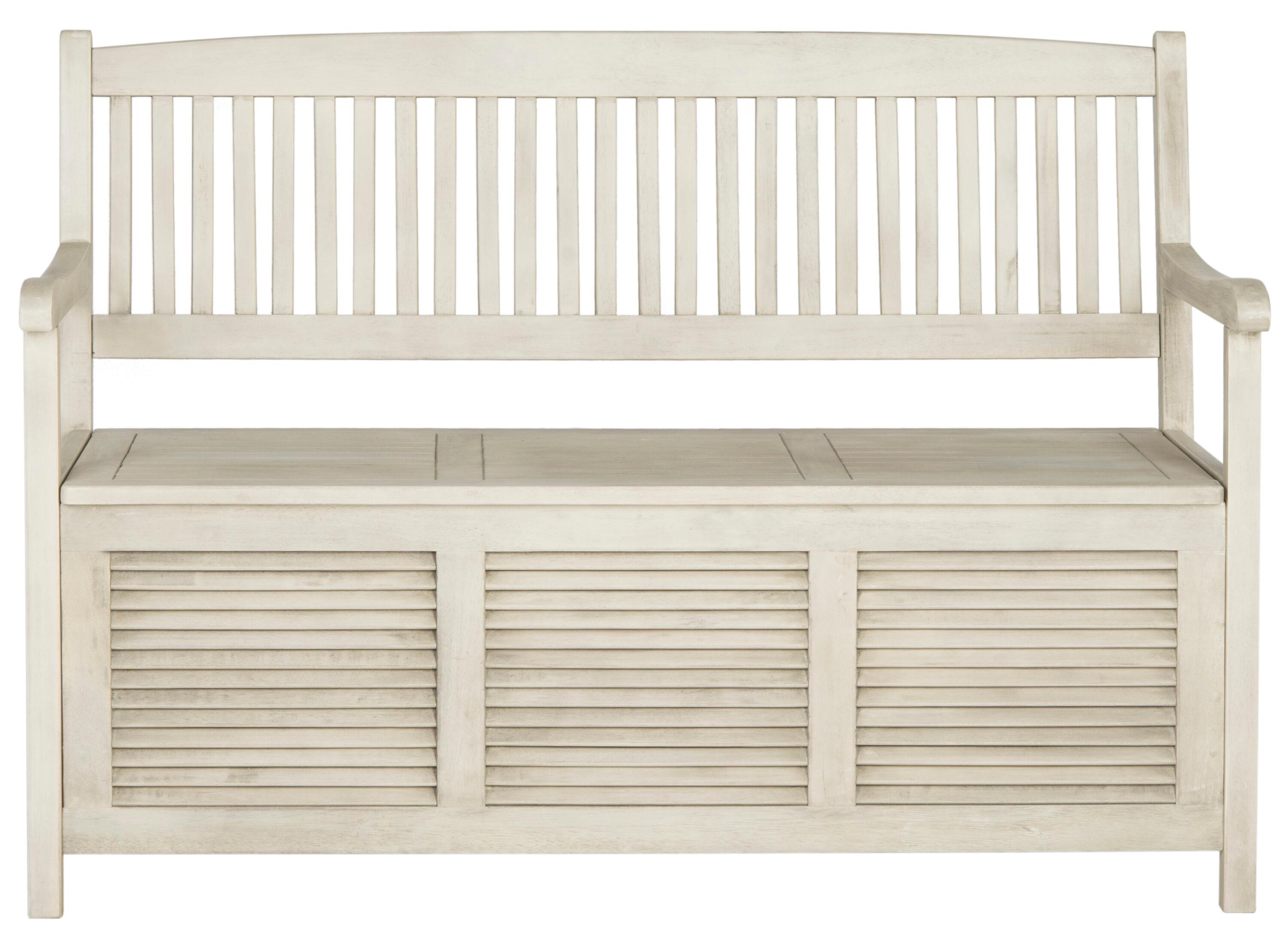 Brisbane Bench - Outdoor - PAT7017 - Distressed/White - Safavieh