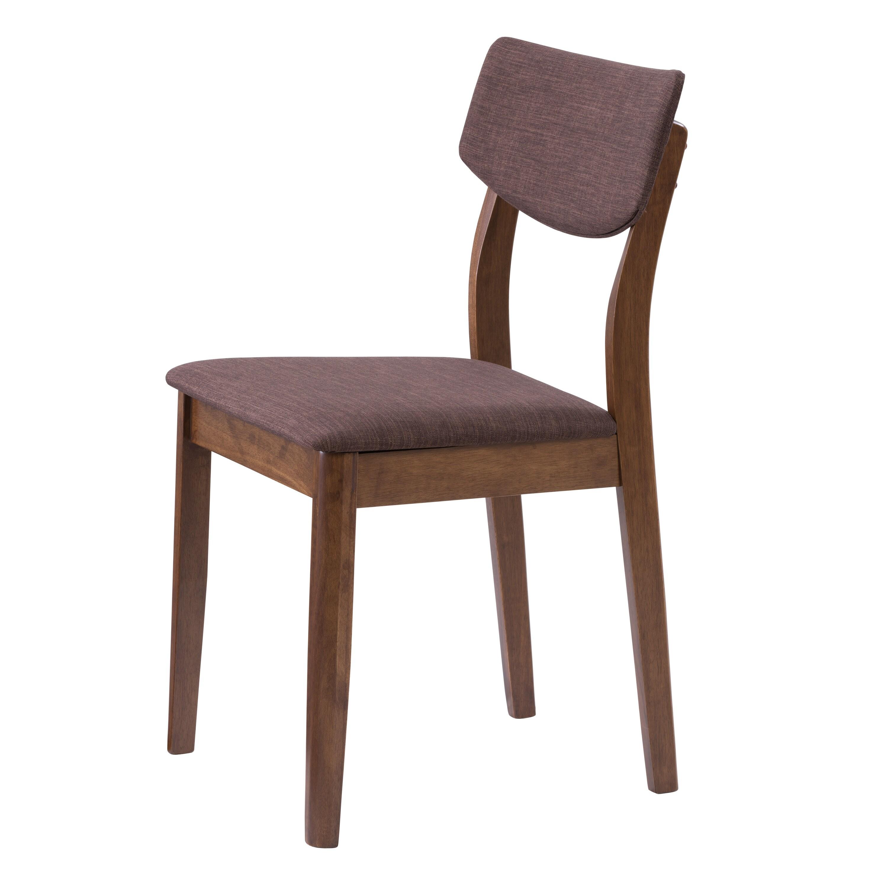 Set of 2 Branson Wood Dining Chairs Walnut Stain - CorLiving