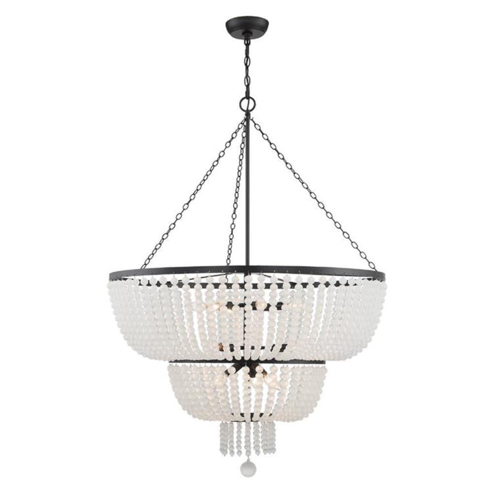 Crystorama Lighting Rylee 12 - Light Chandelier in  Matte Black