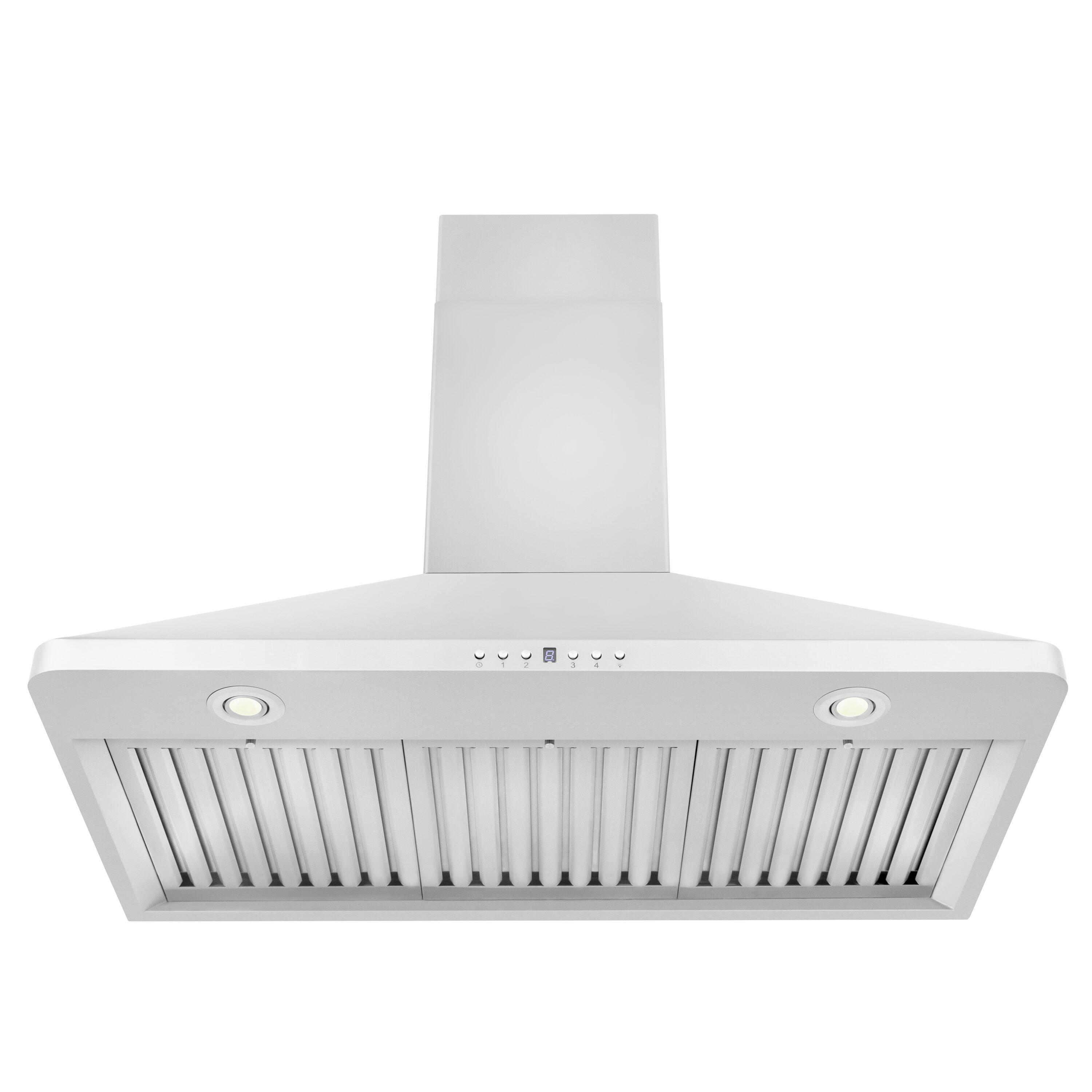 ZLINE KITCHEN & BATH 36 inch Convertible 400-CFM Recirculating Stainless steel Wall-Mounted Range Hood