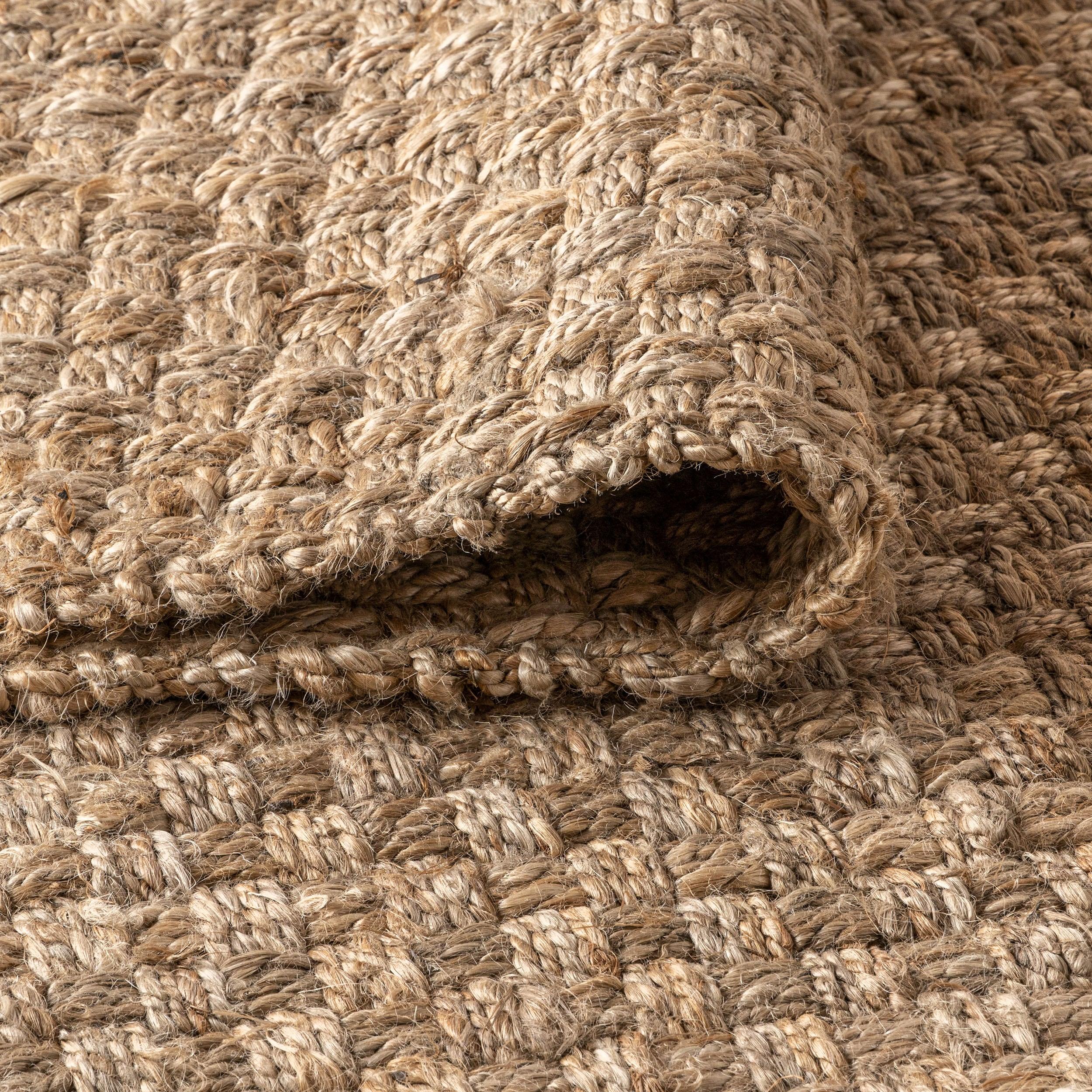 5'x8' Estera Hand Woven Boucle Chunky Jute Area Rug, Natural - JONATHAN Y