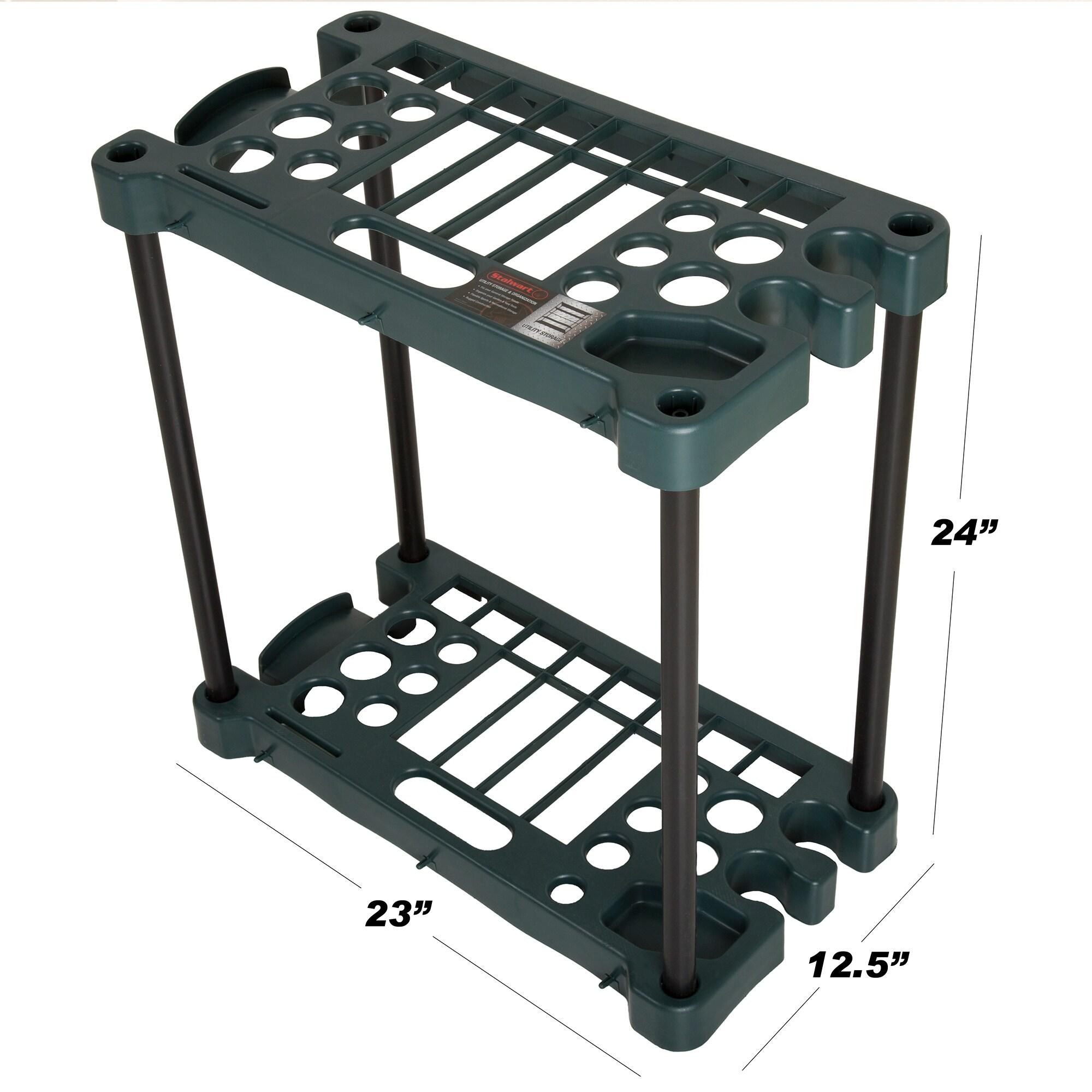 Fleming Supply Compact Utility Garden Tool Storage Rack – 23" x 12.5" x 24"