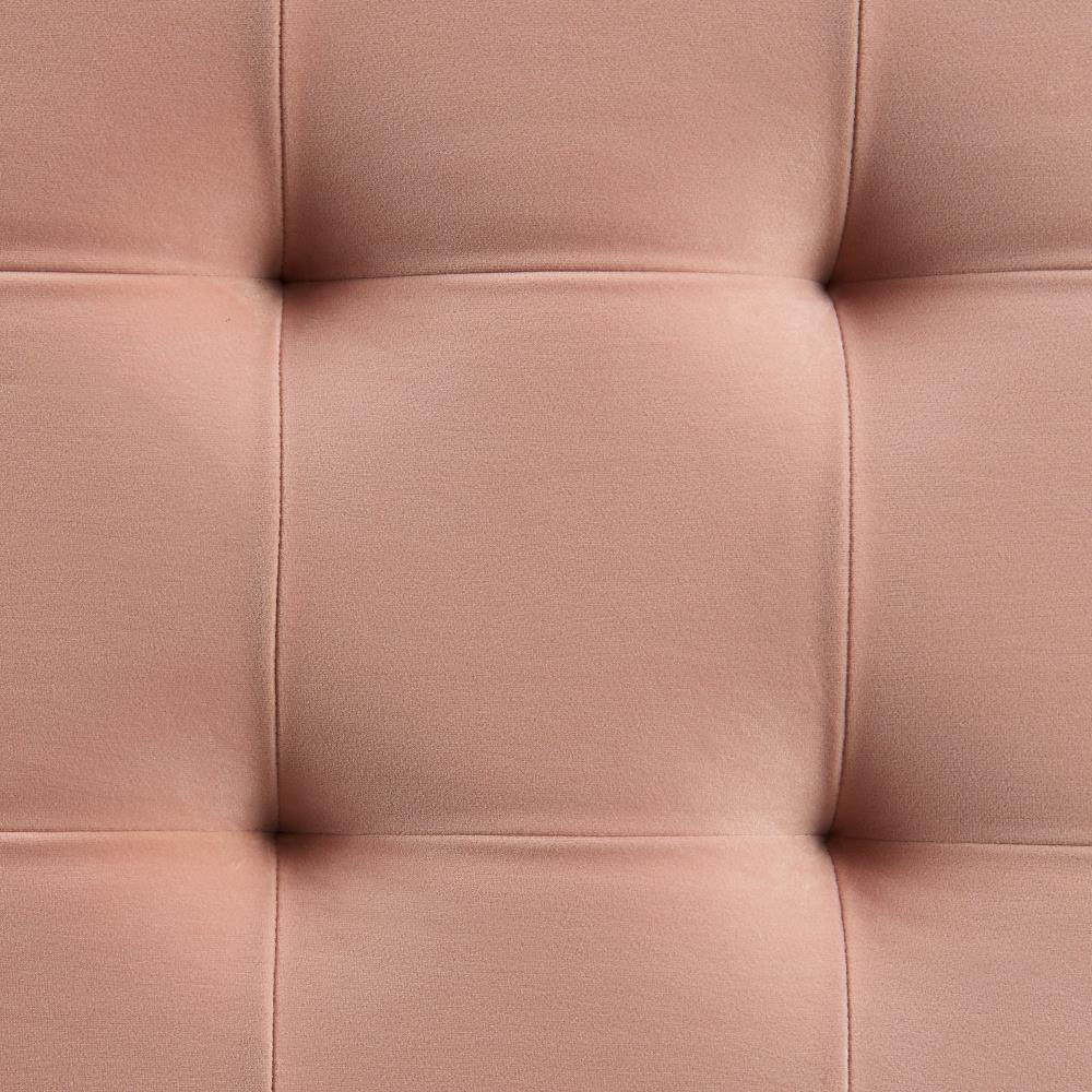 Jude Tufted Storage Ottoman Blush - Picket House Furnishings: Velvet Upholstered, Rectangular with Wooden Legs