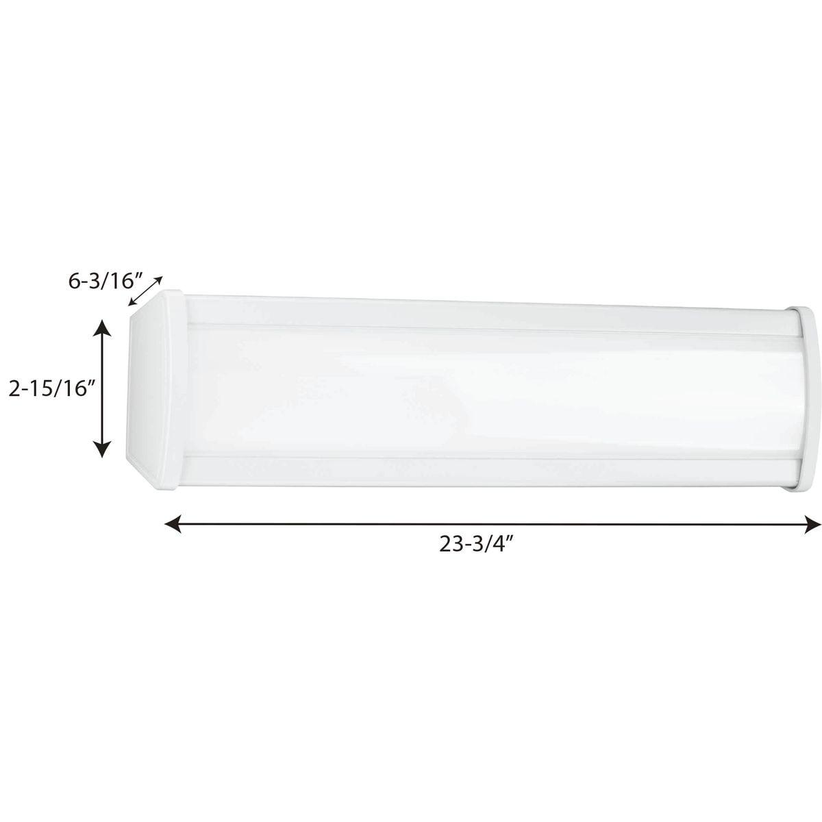 Progress Lighting, Wrap and Strip Collection, 1-Light, LED Flush Mount, White, Acrylic Shade, Steel, Damp Rated