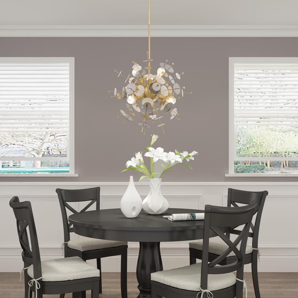 Livex Lighting Circulo 6 - Light Chandelier in  Satin Brass