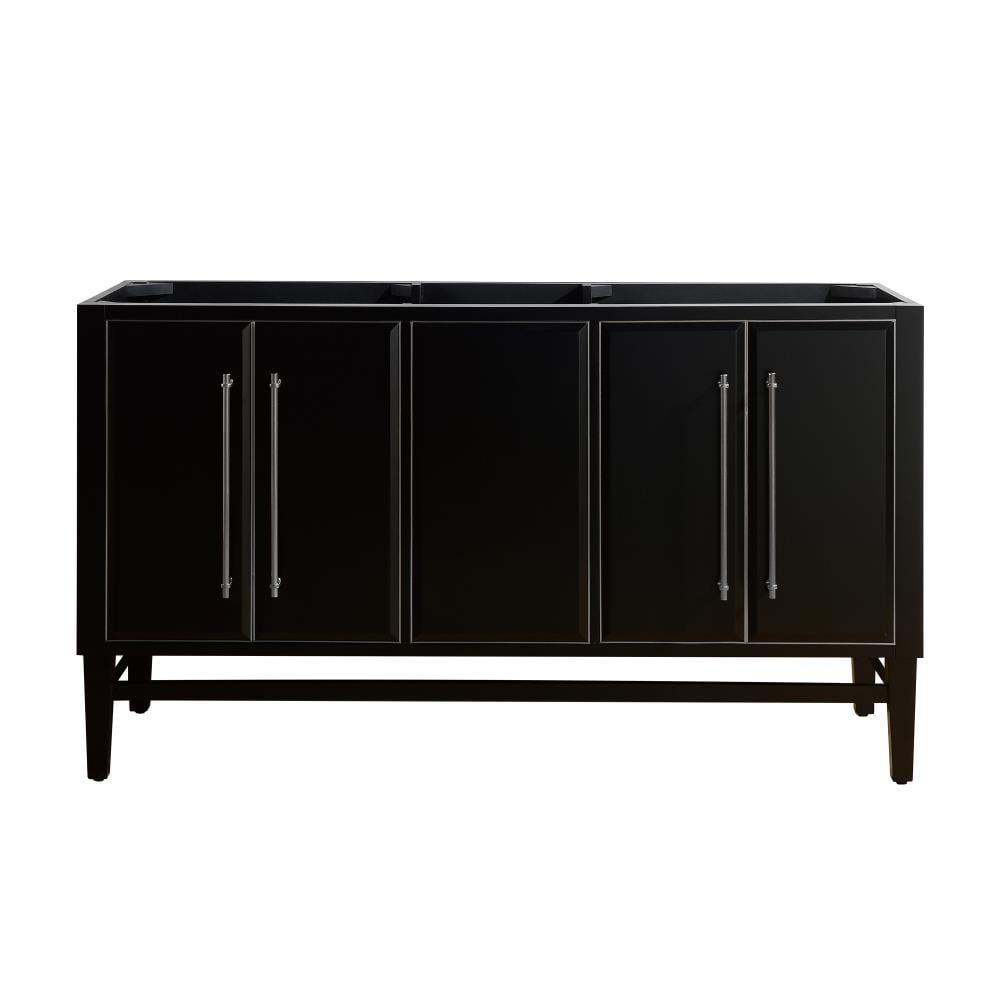 Avanity Mason-V60-S Mason 60" Double Free Standing Wood Vanity Cabinet Only - Black