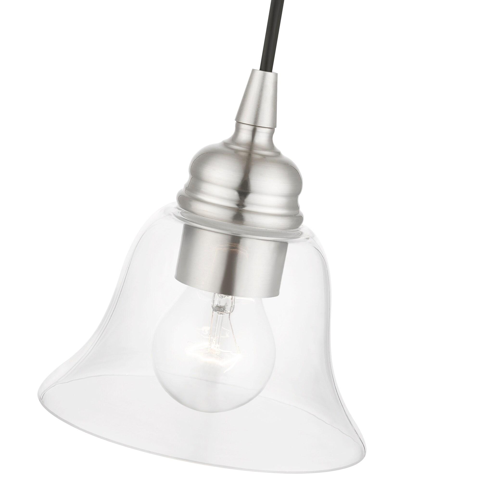 Livex Lighting Moreland 1 - Light Pendant in Brushed Nickel