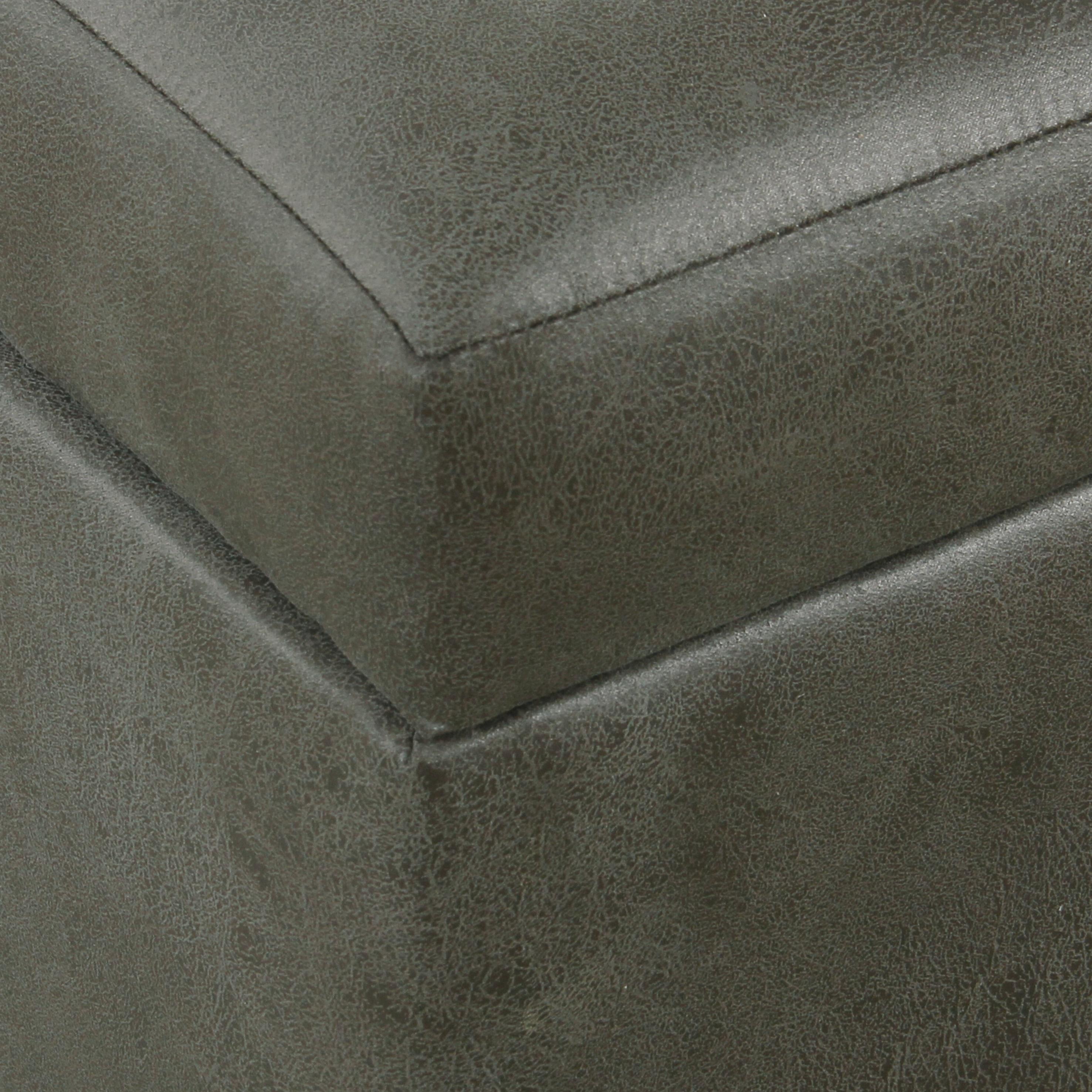 Luxury Large Square Storage Ottoman with Lid - HomePop: Faux Leather, Seating & Rosewood Legs