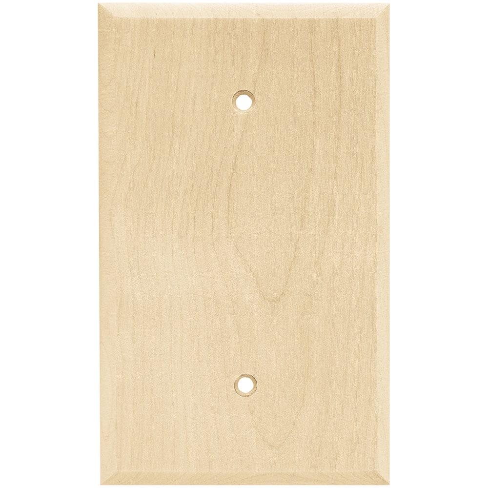 Liberty 64662 Unfinished Wood Single Blank Wall Plate Cover