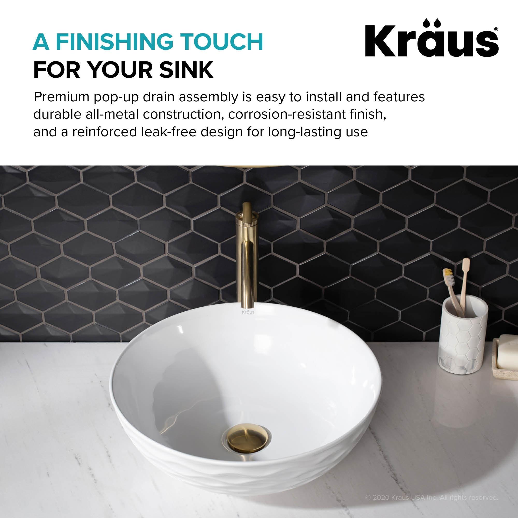 Kraus PU-10BG Pop-Up Bathroom Sink Drain