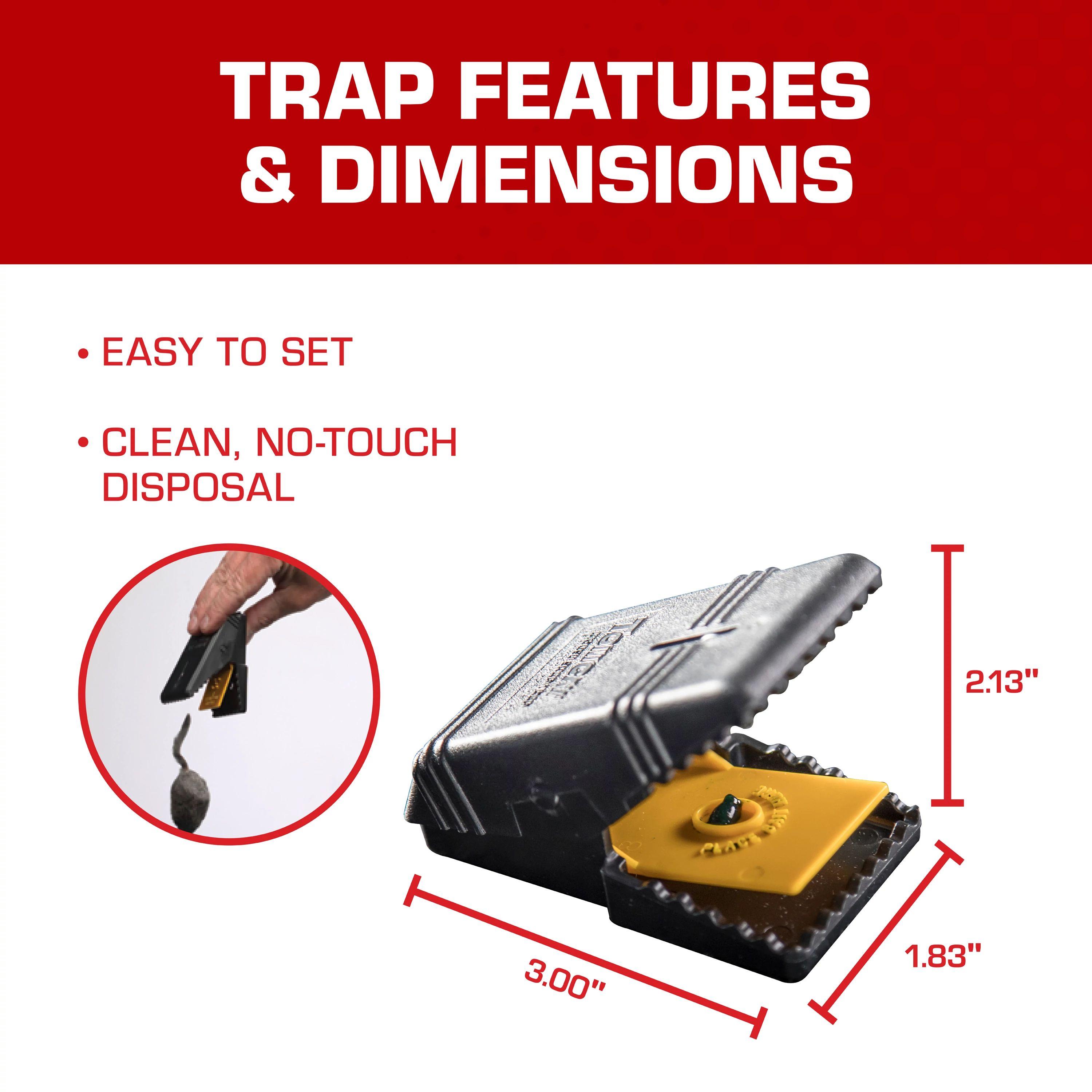 (2 pack) Tomcat Mouse Snap Traps, Contains 2 Traps, No-Touch Disposal, Easy to Set