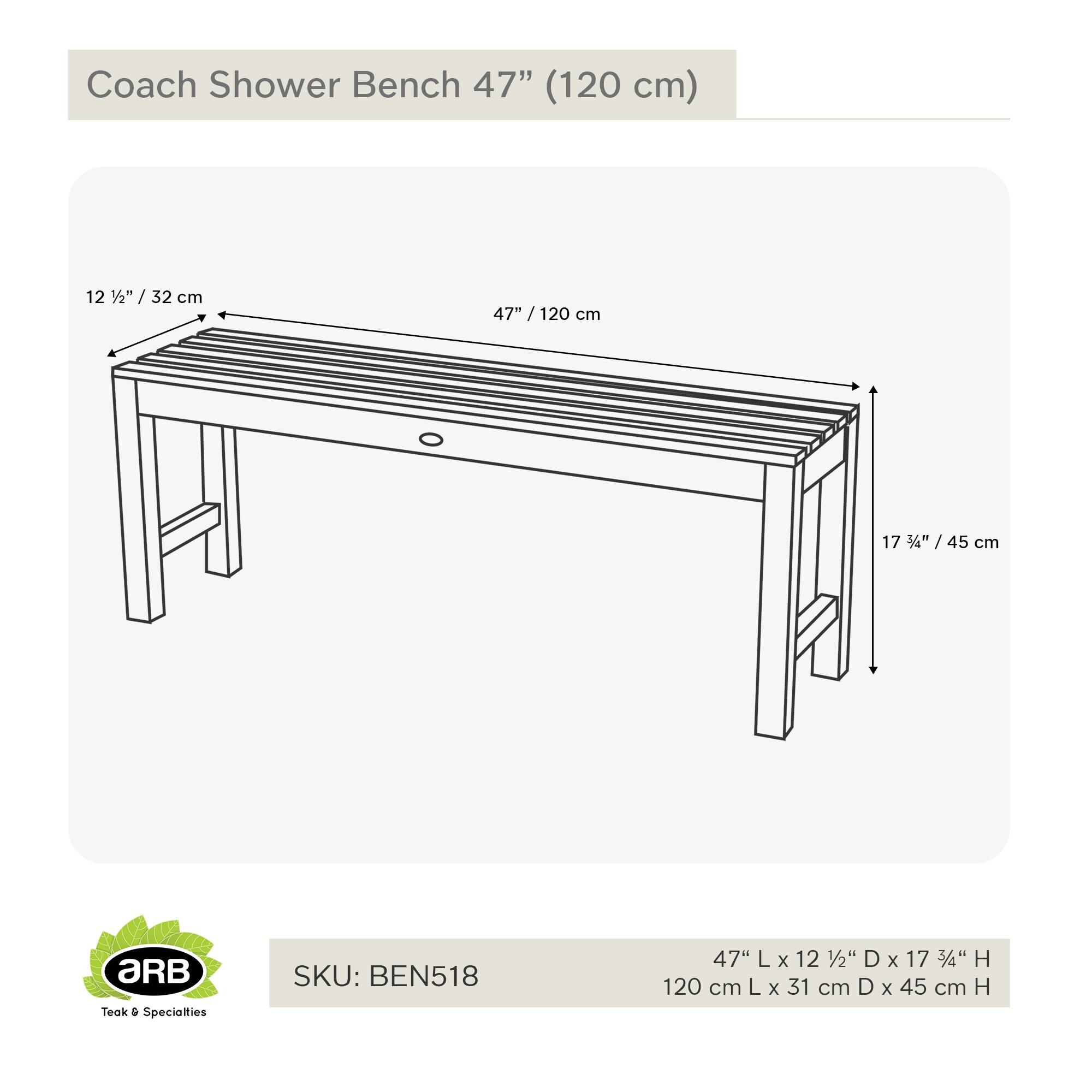 Teak Shower Bench