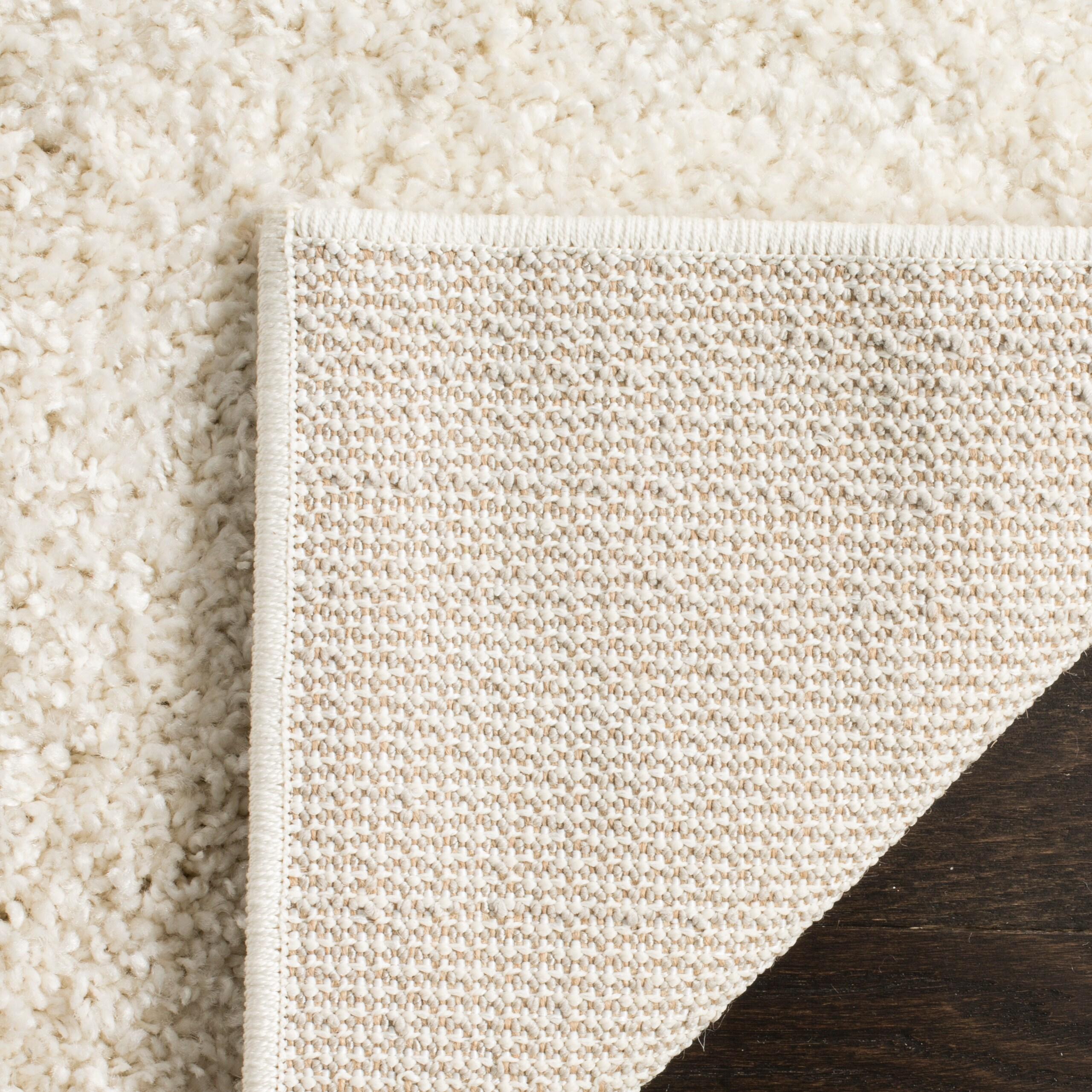 Arizona Shag ASG820 Power Loomed Indoor Accent Rug - Creme - 3'2"x5' - Safavieh