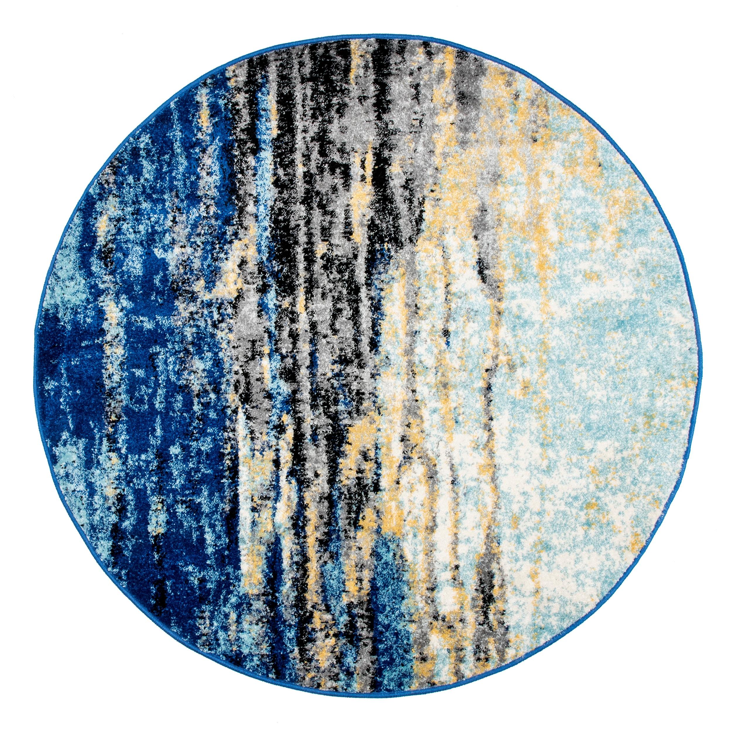 Nuloom Katharina Abstract Oval 8x10 Area Rug for Living Room Bedroom Dining Room Kitchen, Blue/Multicolor