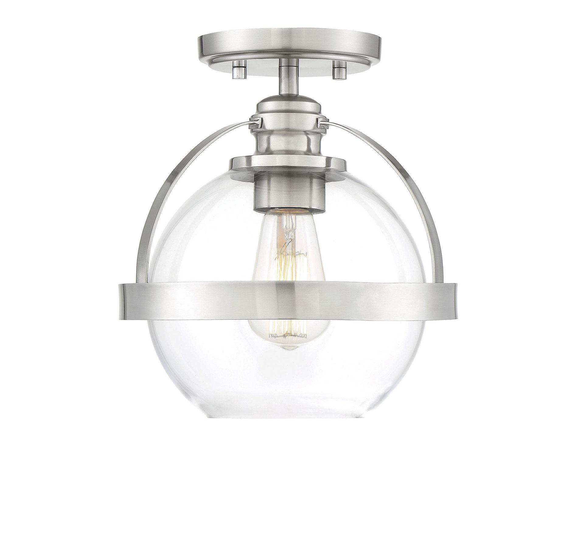 Longmeadow Glass Semi Flush Mount