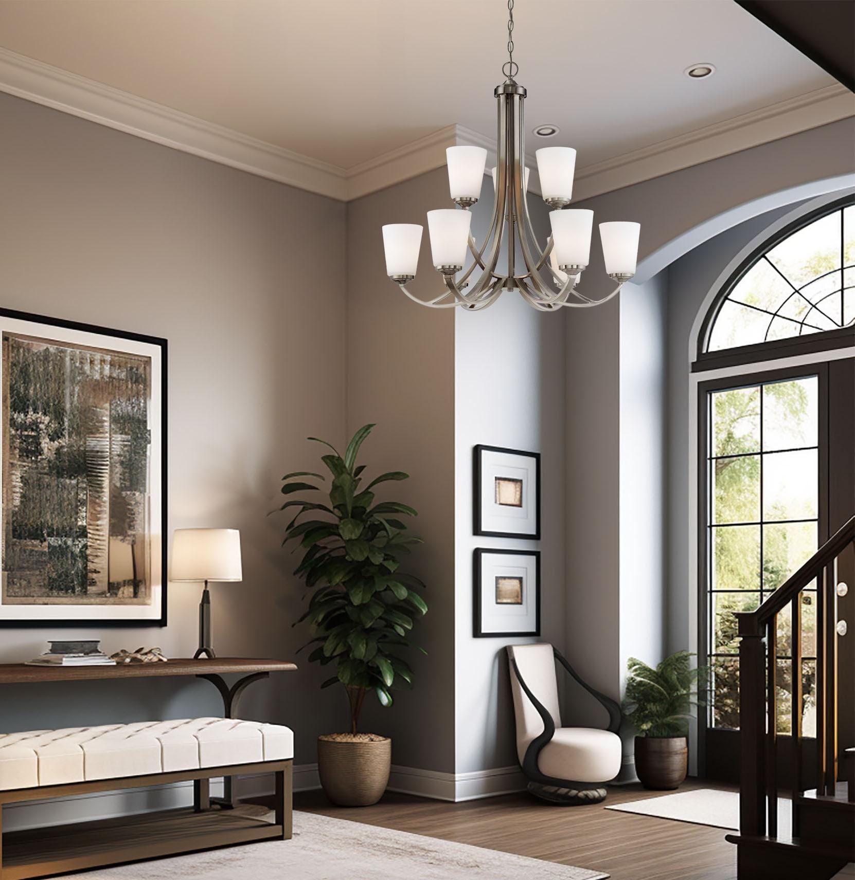 Minka Lavery - Overland Park - Chandelier 9 Light Brushed Nickel in Transitional
