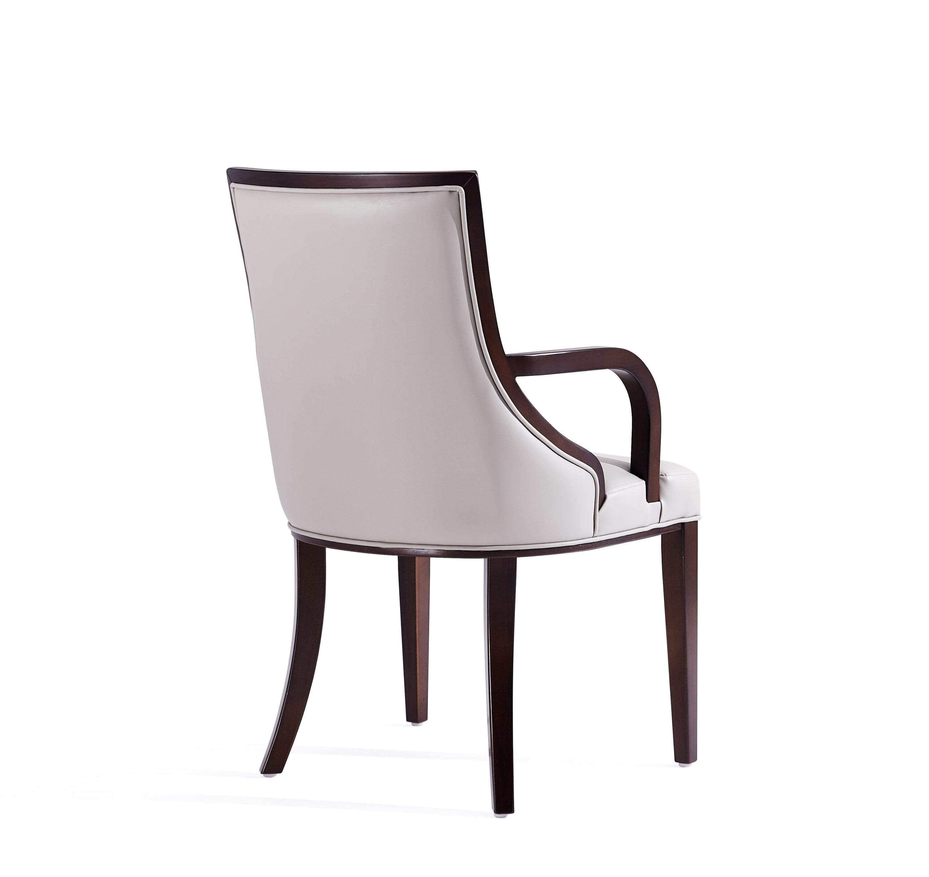 Grand Faux Leather Dining Armchair  with Beech Wood Frame (Set of 2)